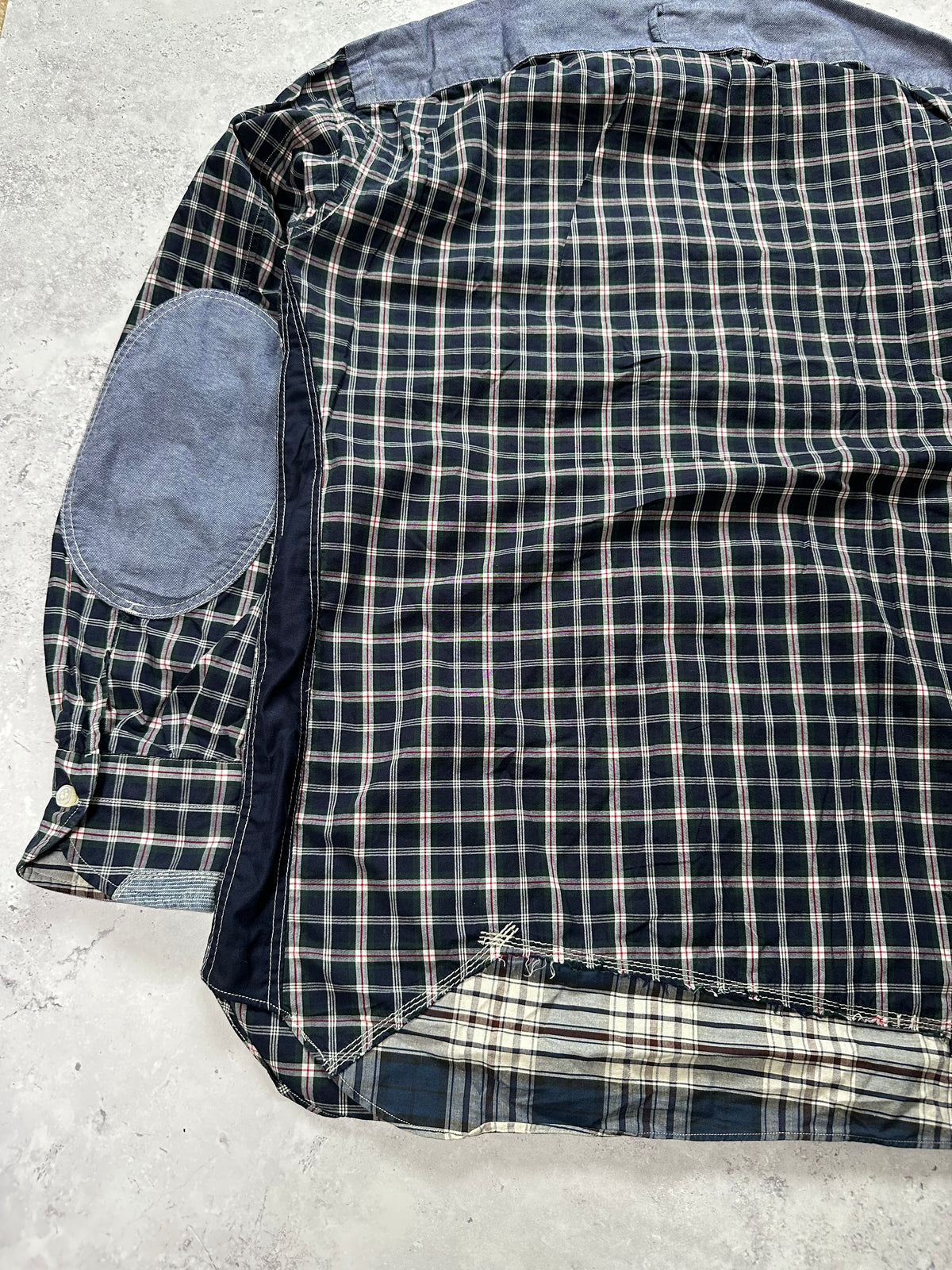 Junya Watanabe MAN Comme des Garçons 2014-15 Plaid Patchwork Longsleeve Shirt (L)