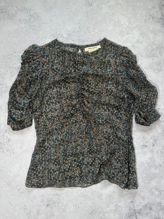 Isabel Marant x H&M 2013 Silk Metallic Top Blouse