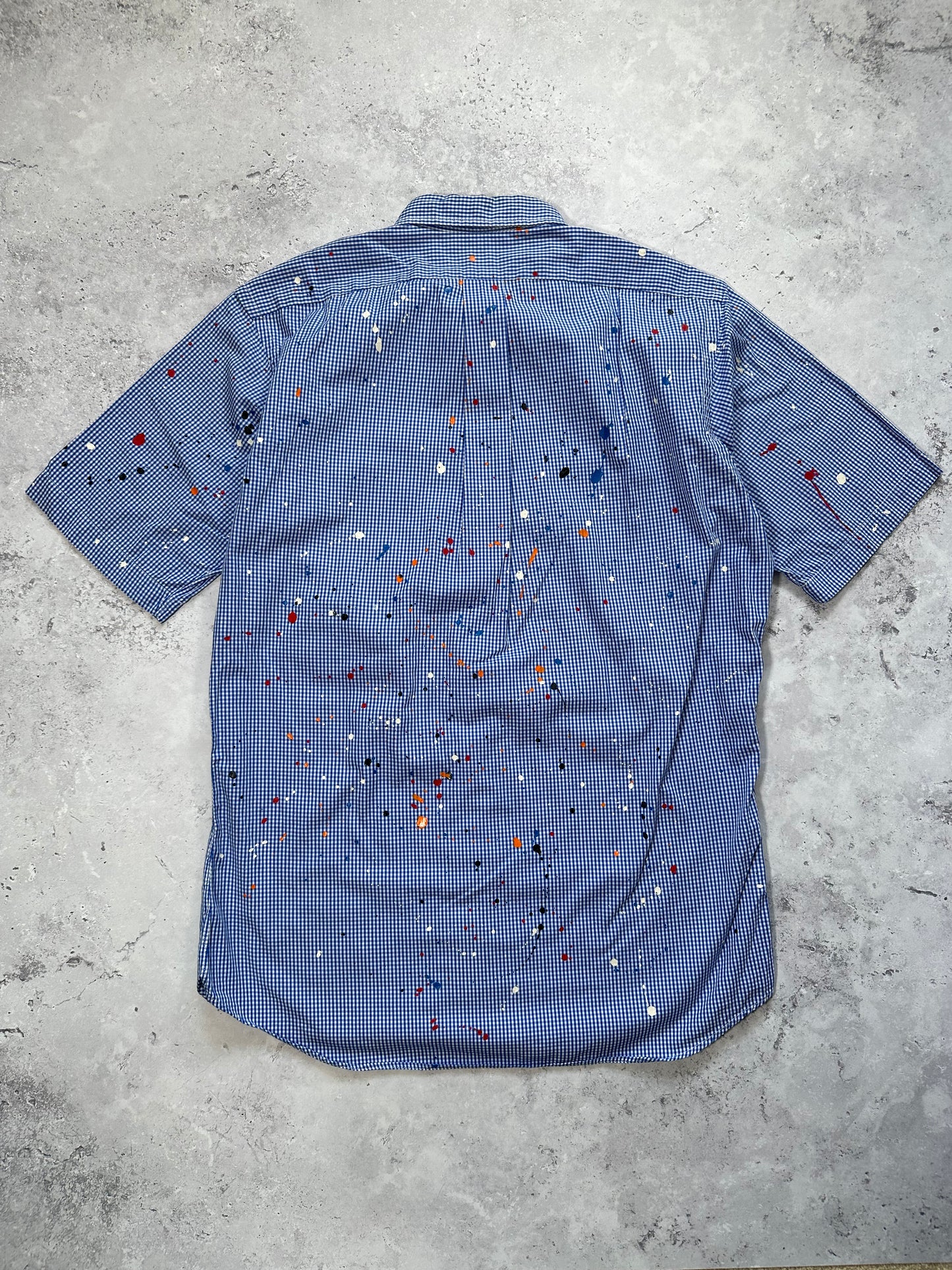 Comme des Garçons Homme x Individualized Shirts AD2014 Paint Splatter Gingham Shirt (S/M)