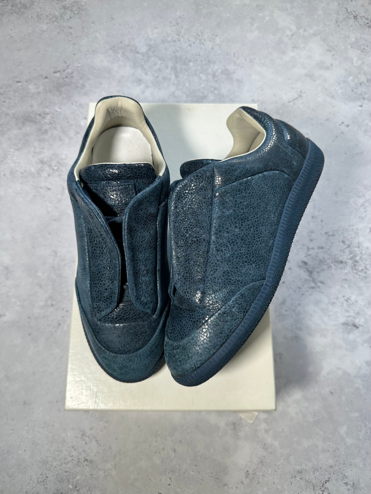 Maison Margiela 2016 Future Low Embossed Leather Sneakers