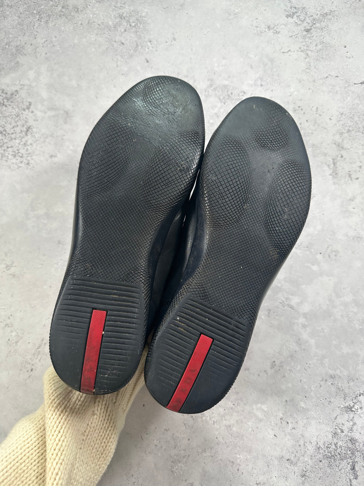 Prada Linea Rossa 2000s Leather ‘GAT’ Low Sneakers in Black (UK9/US10/EU43)