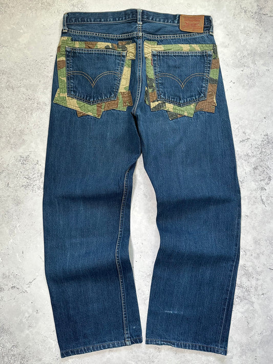 Junya Watanabe MAN x Levi’s AD2006 Camo Patchwork Jeans (Waist 32”)