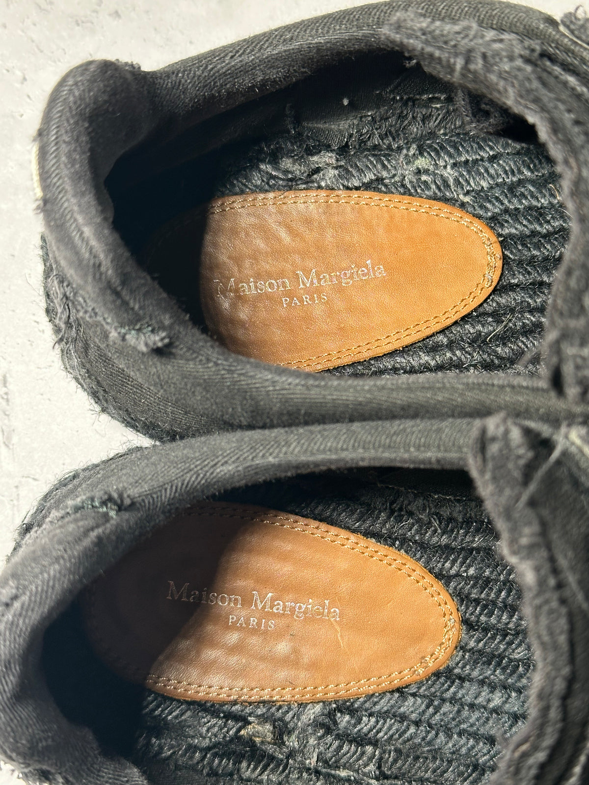 Maison Margiela Black Canvas Espadrille GAT Sneakers (EU41 / UK7 / US8)