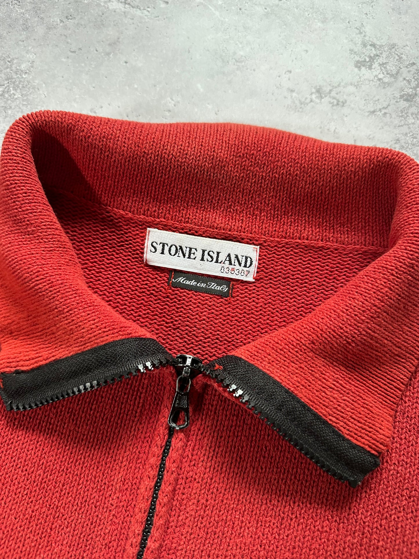 Stone Island SS2003 Full Zip Cotton Jumper (M)