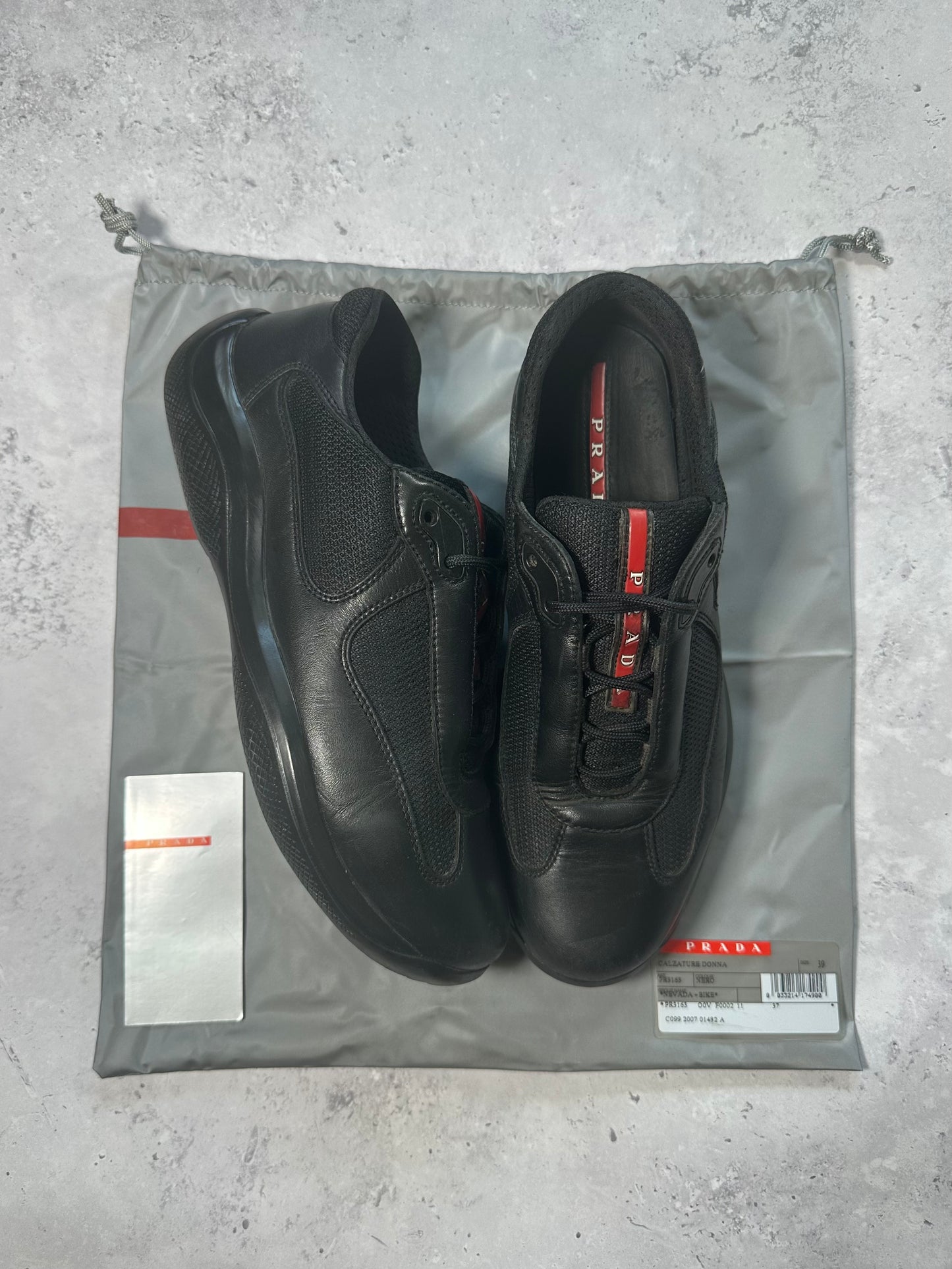 Prada Linea Rossa America’s Cup Sneakers in Black (39)