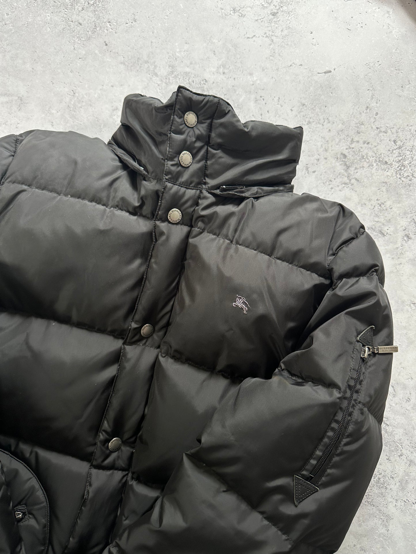 Burberry Black Label 2007 Fur Hood Down Puffer Jacket (M)