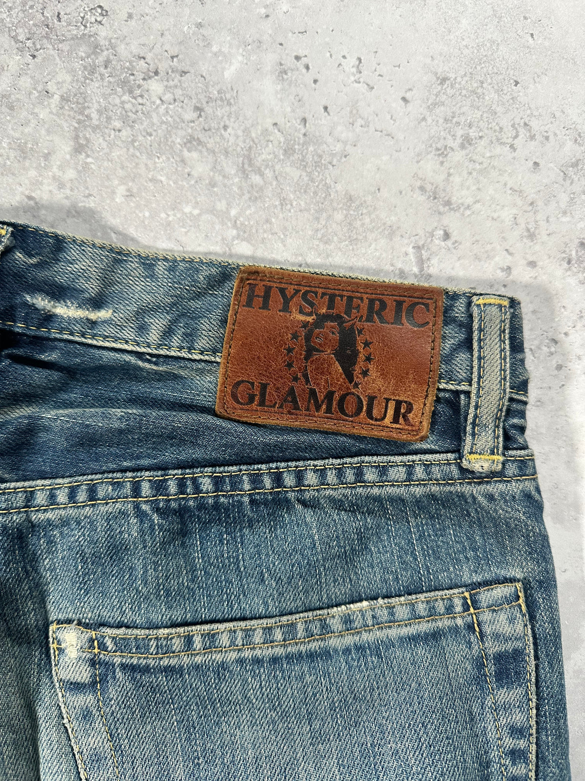 Hysteric Glamour 2000’s Studded Selvedge Denim Jeans (Waist 28” Length 31.5”)