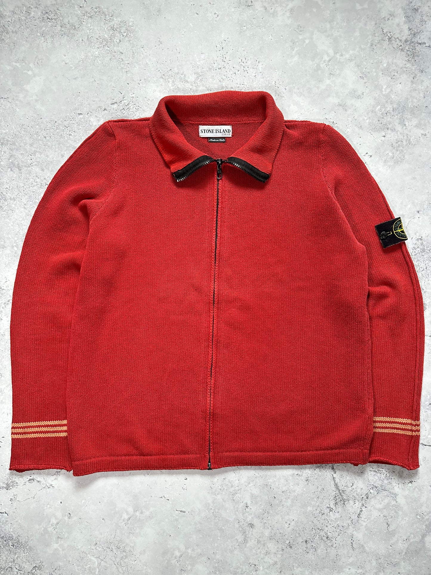 Stone Island SS2003 Full Zip Cotton Jumper (M)