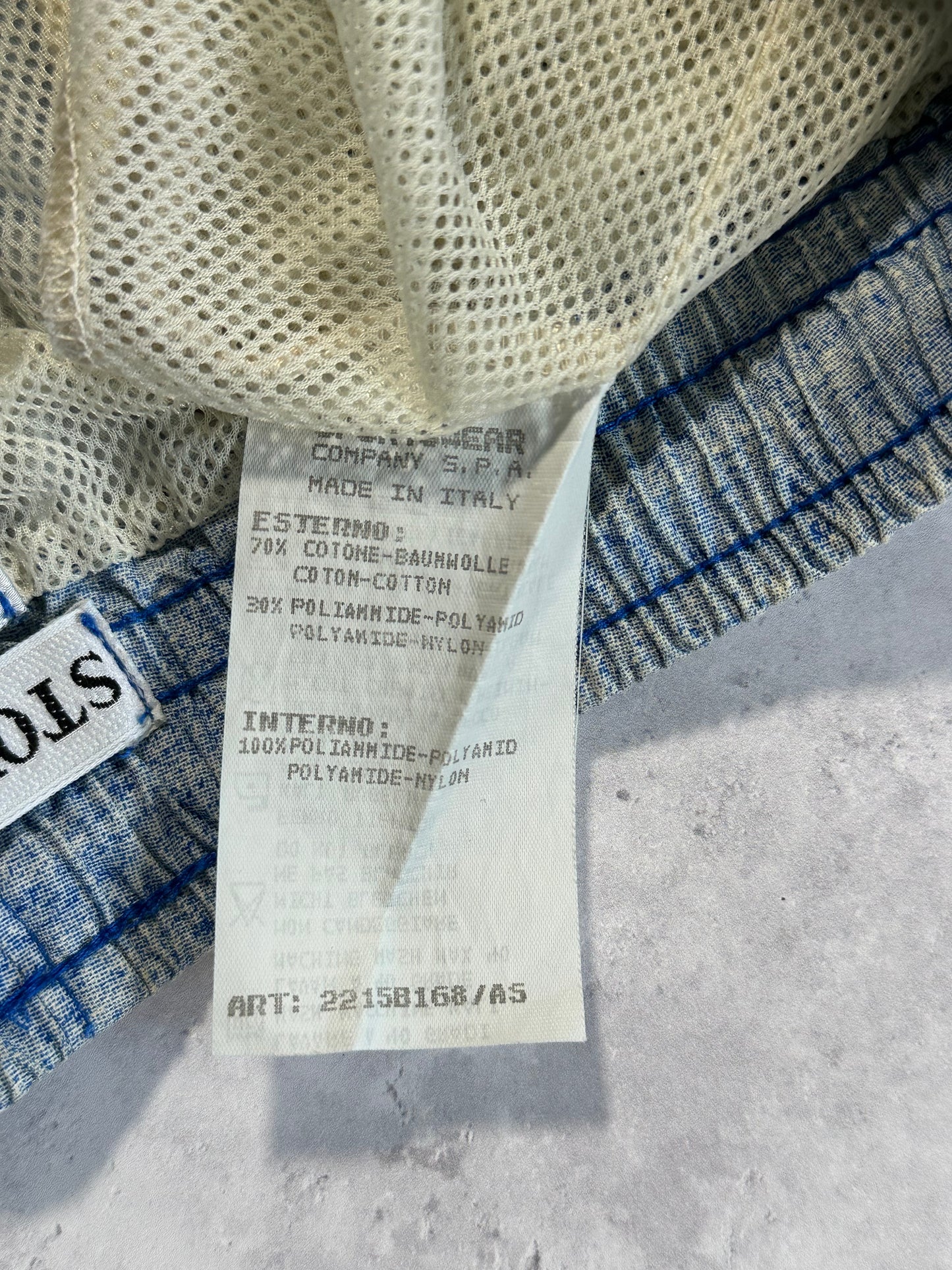 Stone Island 1995 Spell Out Deck Shorts