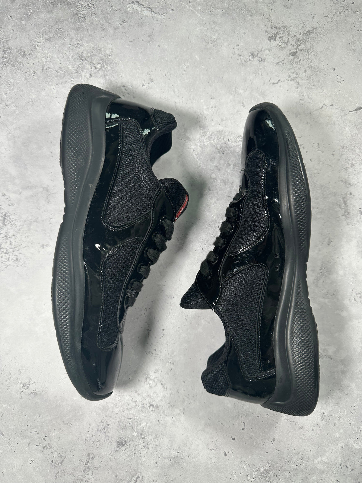 Prada America’s Cup 2022 Patent Leather Sneakers in Black (UK11/US12/EU45)