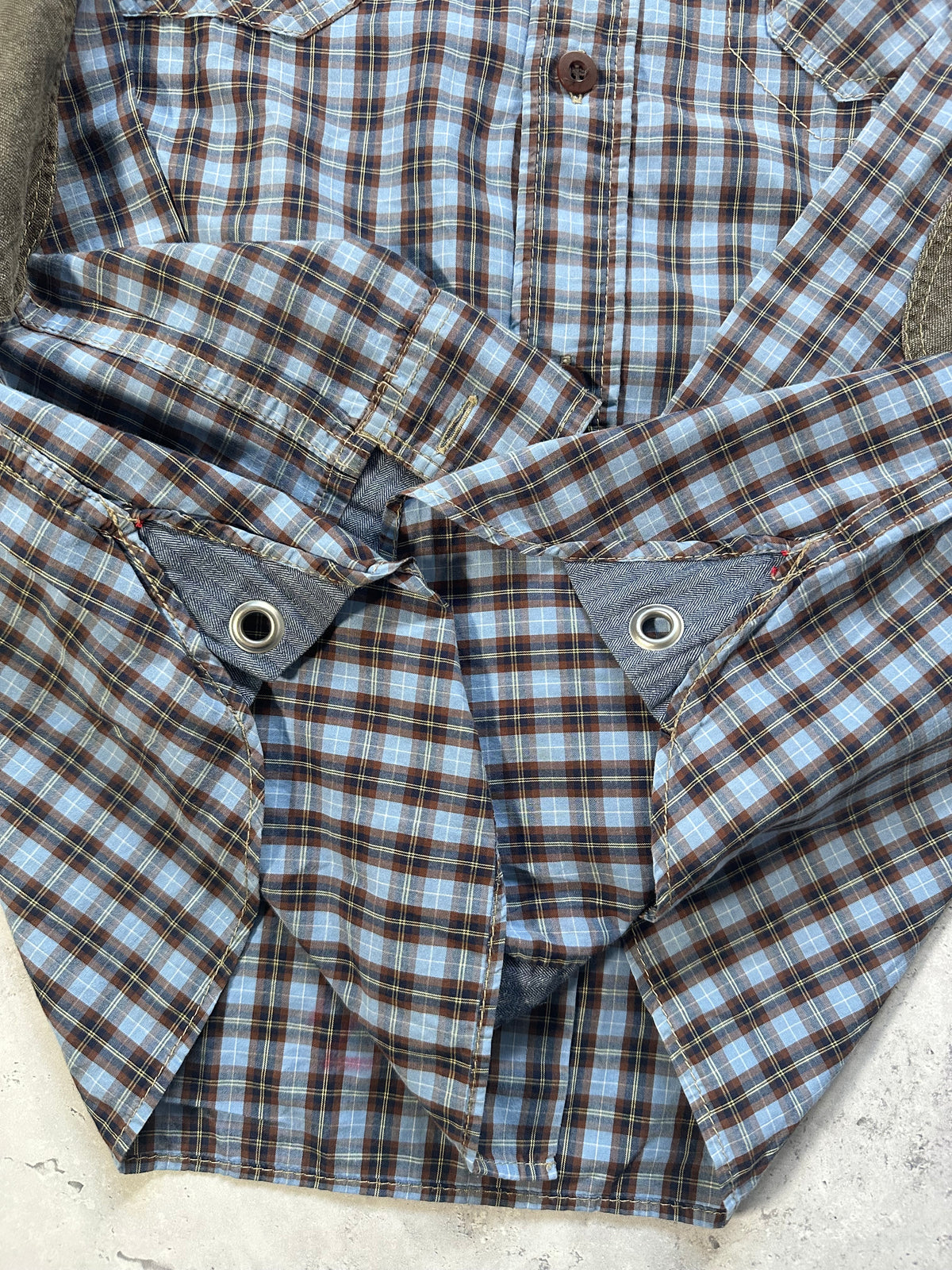 Junya Watanabe MAN Comme Des Garçons AD2013 Plaid D-Ring Longsleeve Shirt (S)