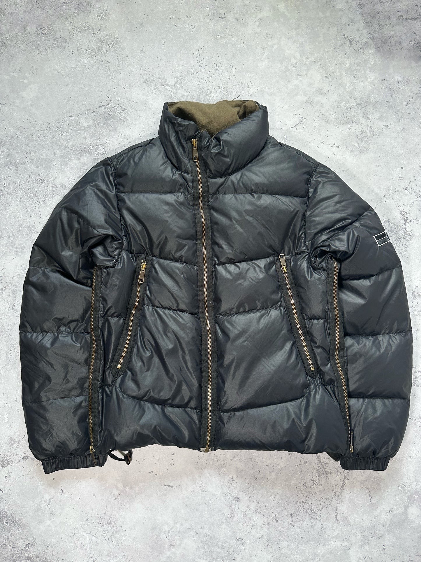 Stone Island AW2007 Asymmetrical Zip Goose Down Puffer Jacket (S)