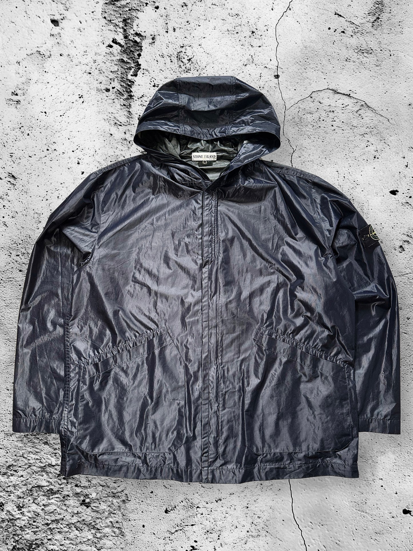 Stone Island AW2000 Liquid Finish Polyurethane Hooded Jacket (XXL)