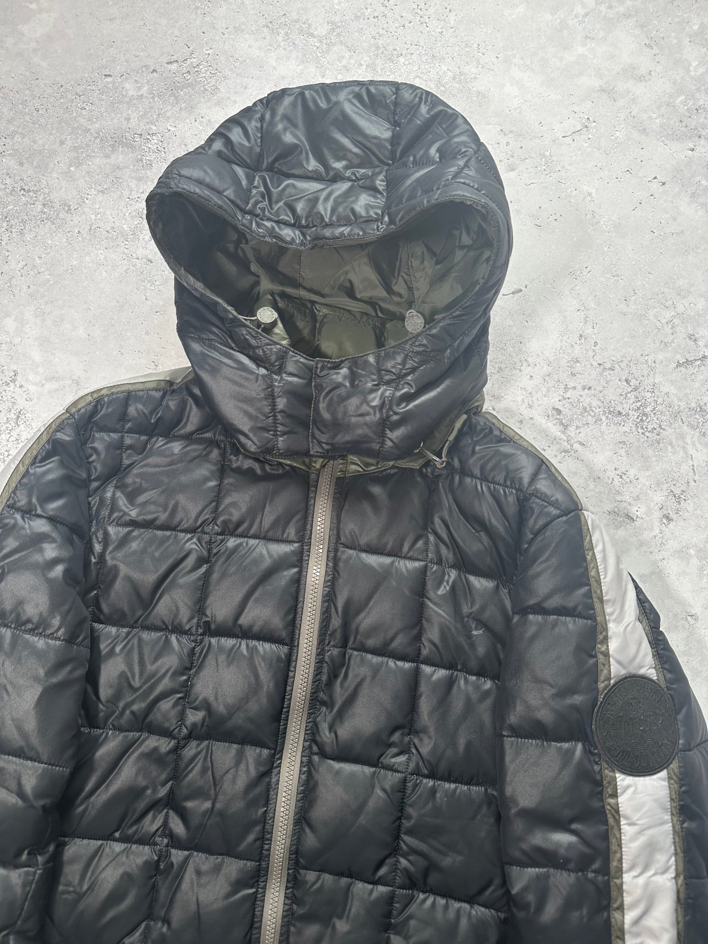 Armani Jeans 2000s Square Stitch Down Puffer Jacket (L/M)