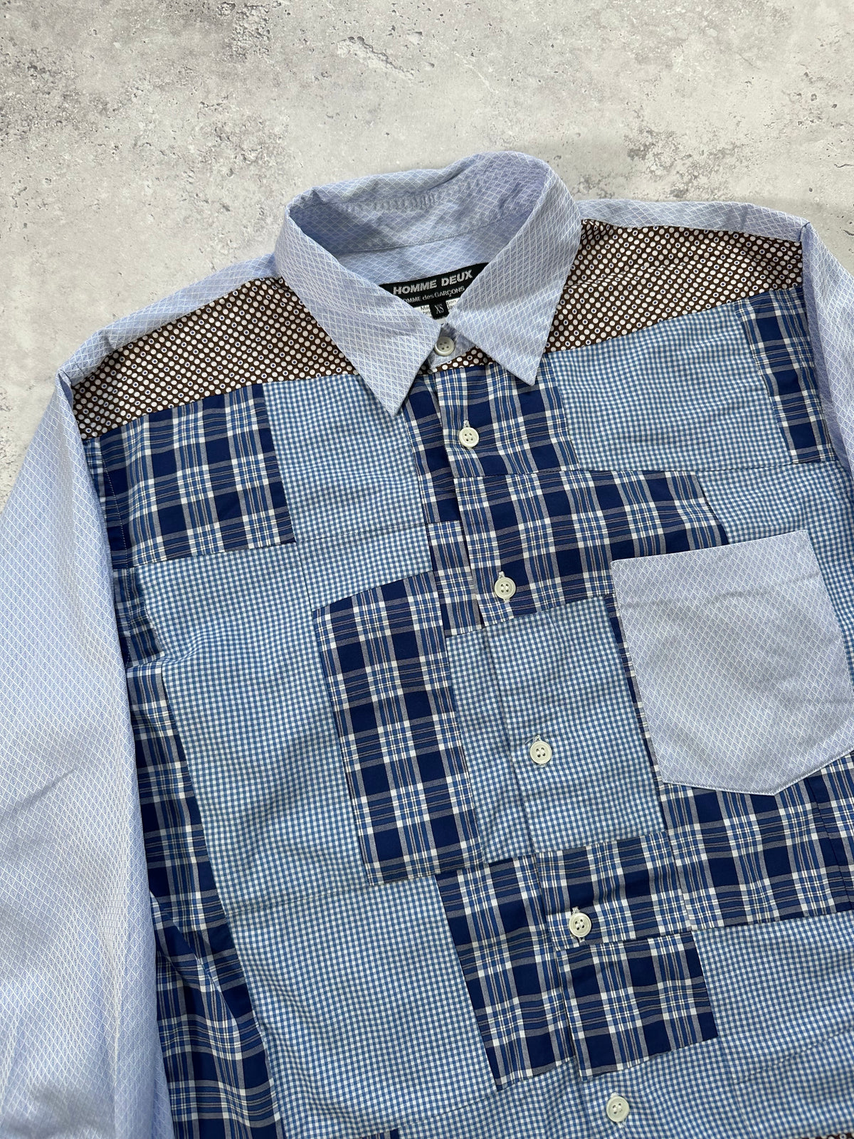 Comme des Garçons Homme Deux AD2016 Patchwork Longsleeve Shirt (S)