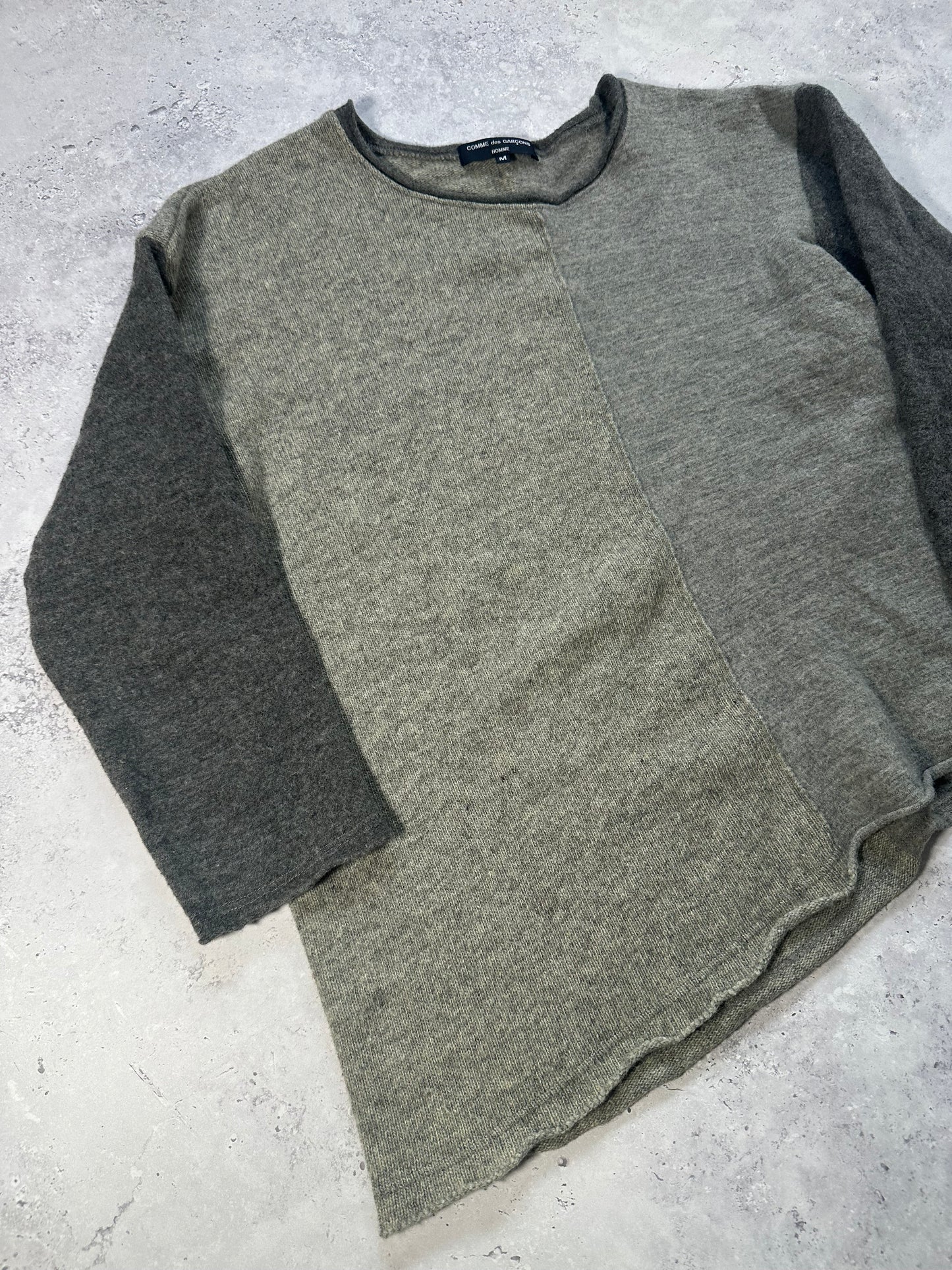 Comme des Garçons AD2004 Asymmetrical Split Panel Wool Knit