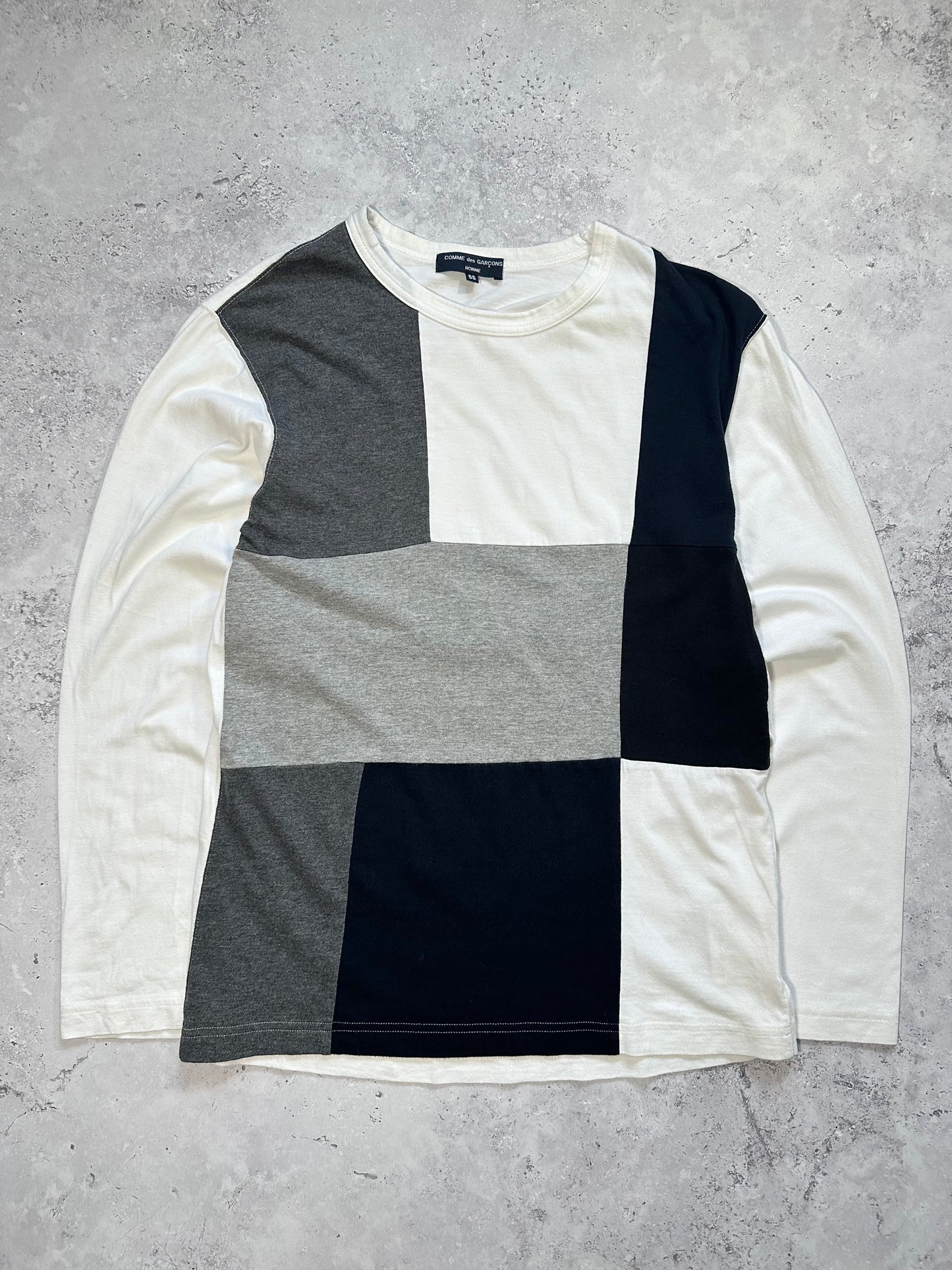 Comme Des Garçons Homme 2008 Reconstructed Patchwork Longsleeve T-shirt