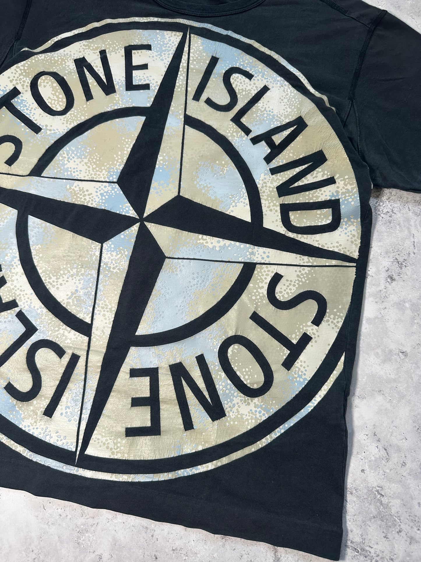 Stone Island Digi Camo Compass Spellout T-shirt (L)