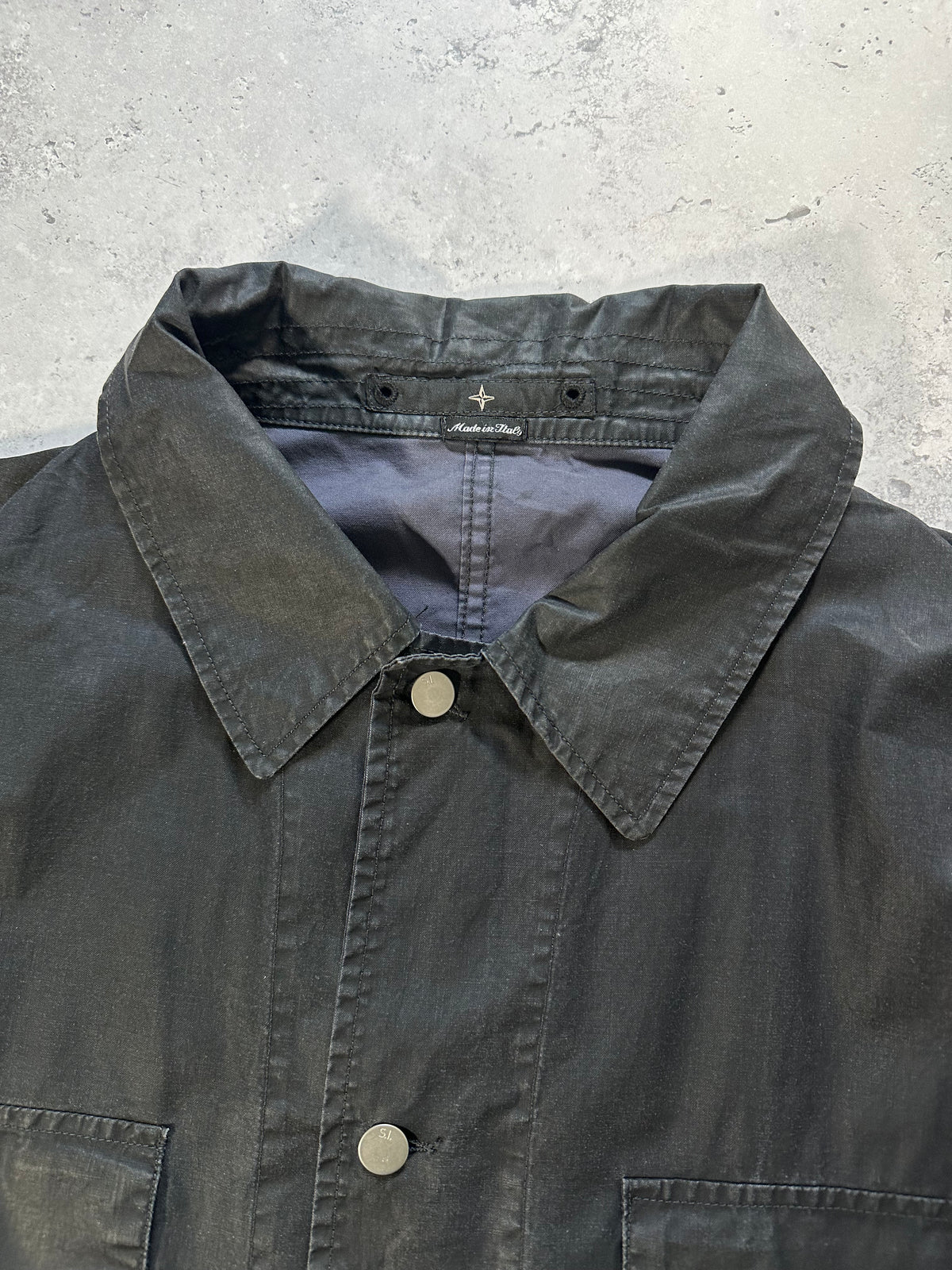 Stone Island SS2001 Waxed Cotton Chore Jacket by Paul Harvey (XL-XXL)