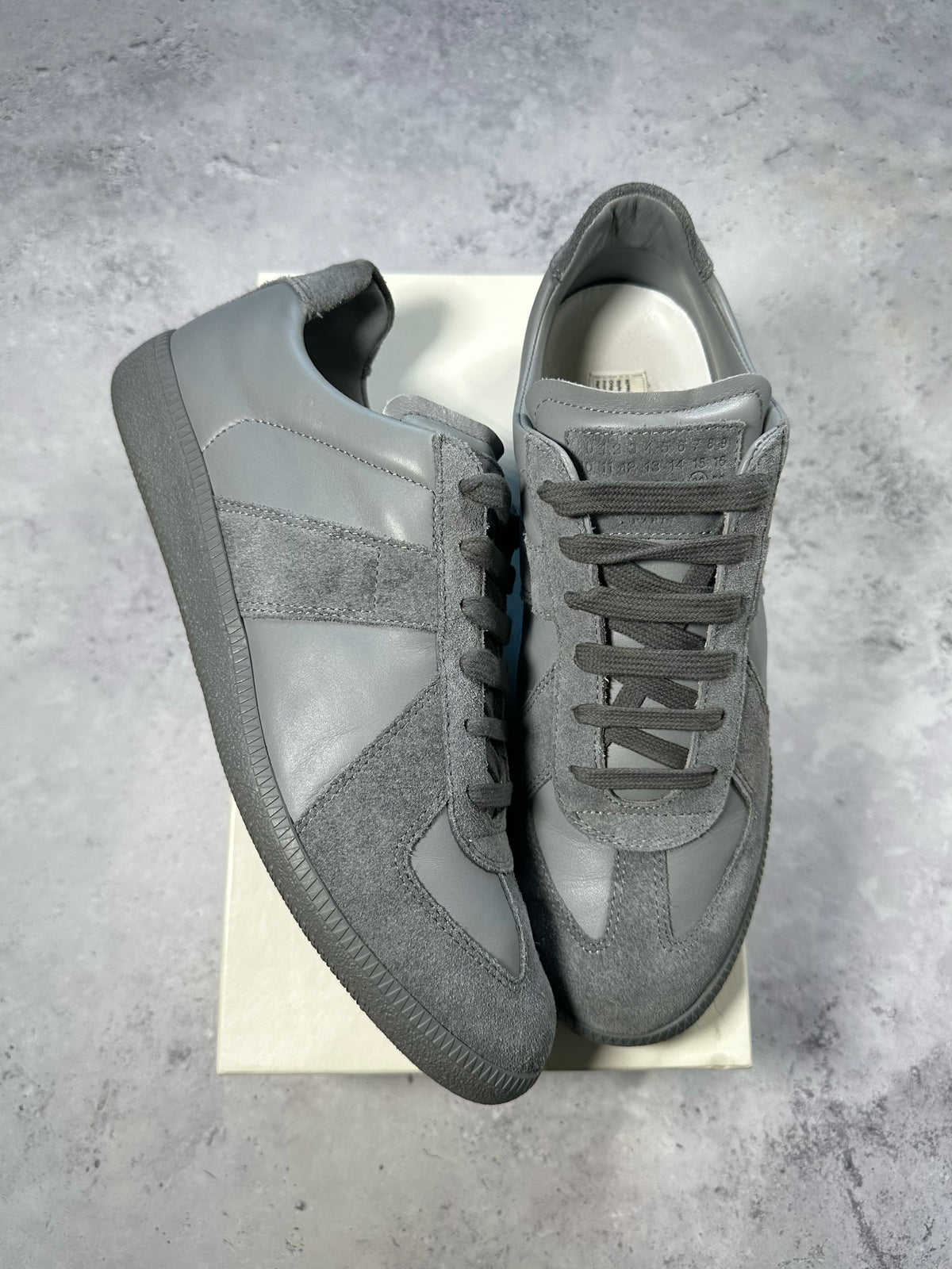 Maison Margiela 2018 GAT Low Sneakers in Cloud Grey (EU45 / UK11 / US12)