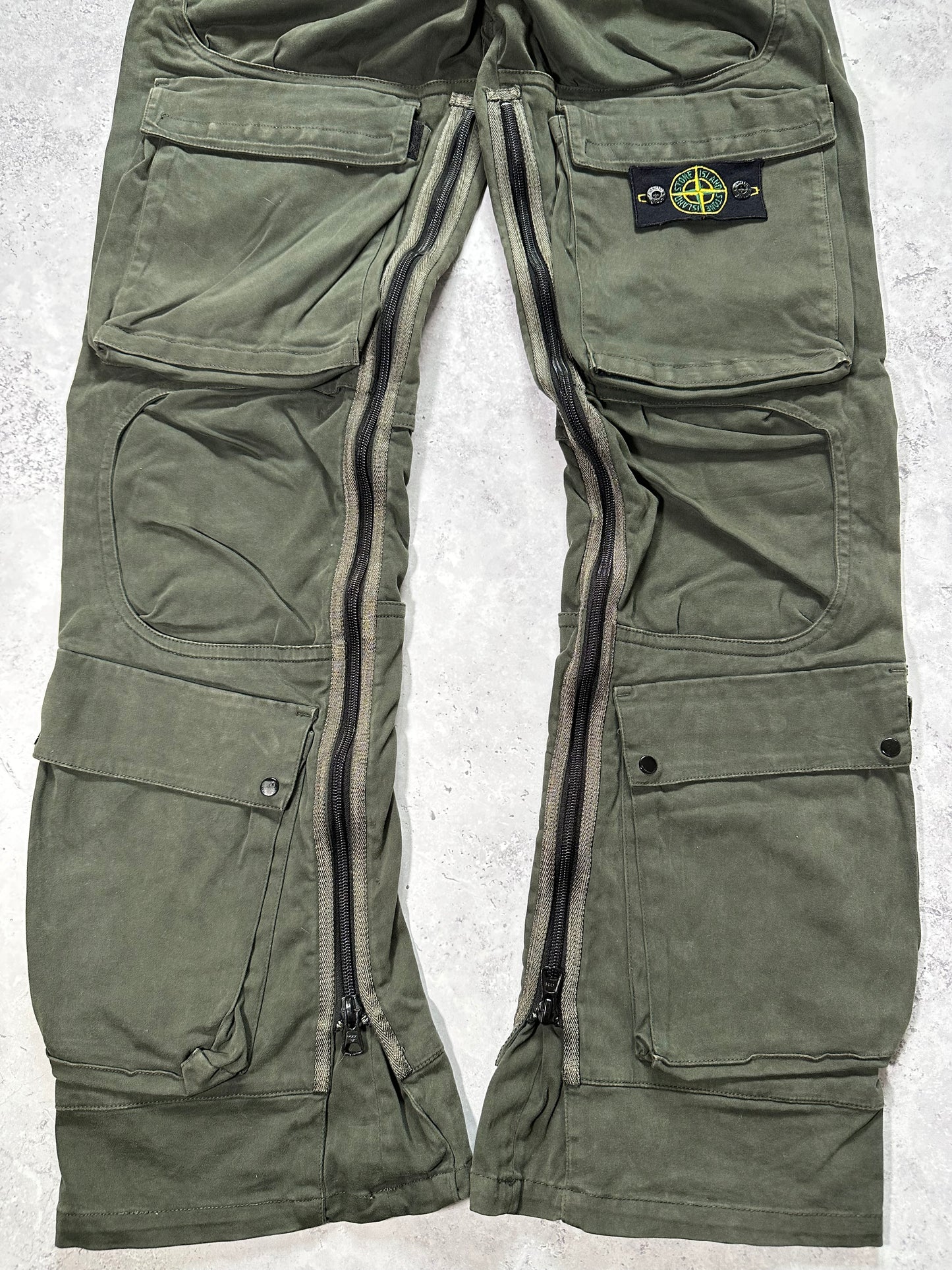 Stone Island AW2004 Convertible Zip Multipocket Cargos Trousers (W32-33 L30)