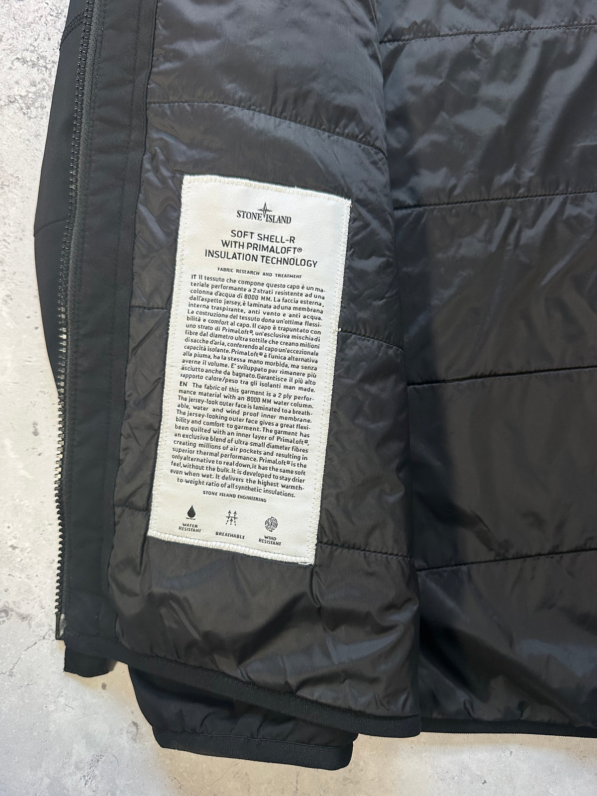 Stone Island AW2018 Soft Shell R with Primaloft Insulation Jacket (M)
