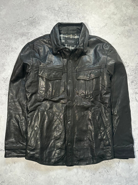 Burberry Black Label 2009 Leather Double Pocket Field Jacket (S)