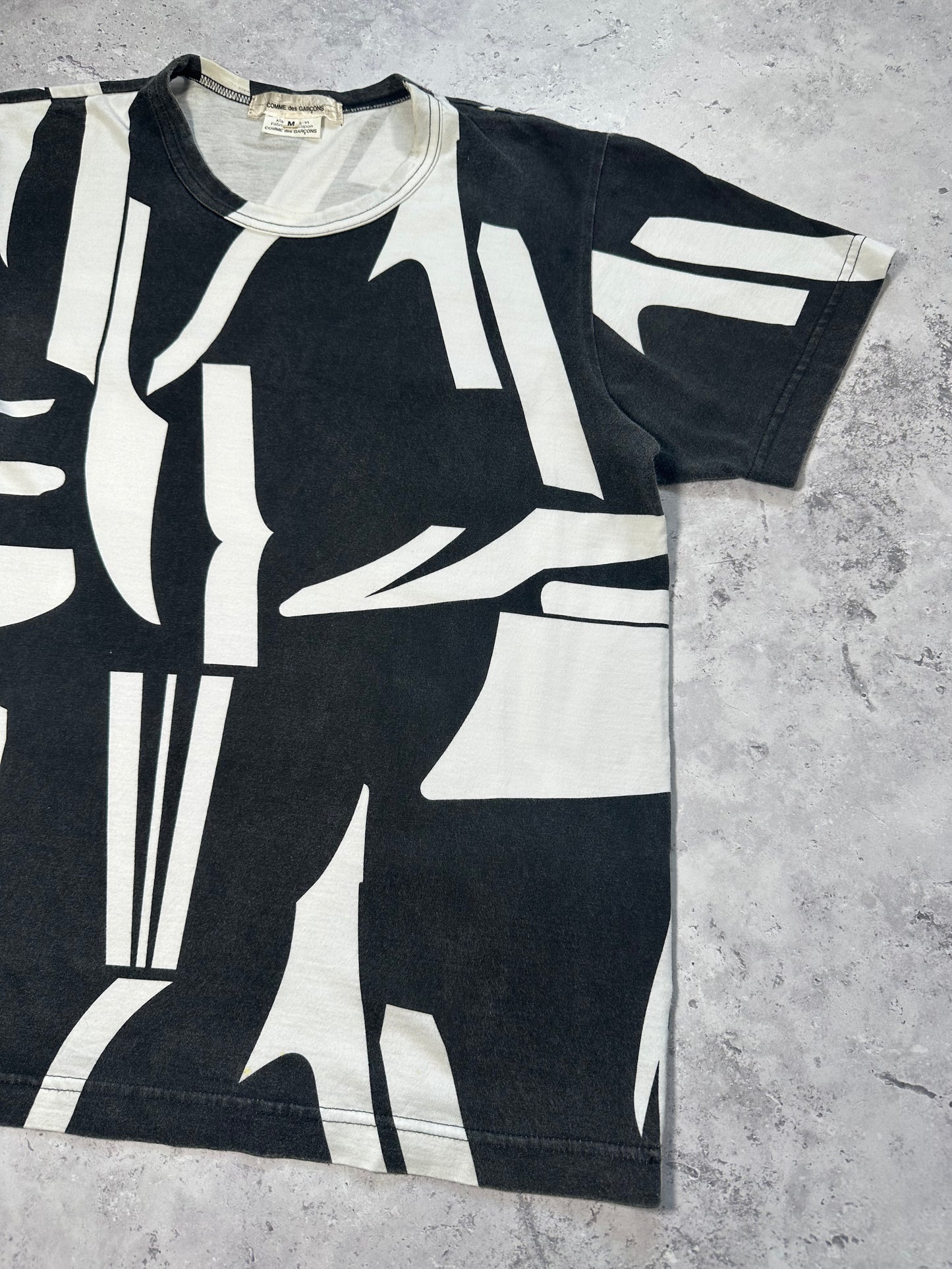 Comme des Garçons AD2023 Monochrome Graphic Tshirt (M)