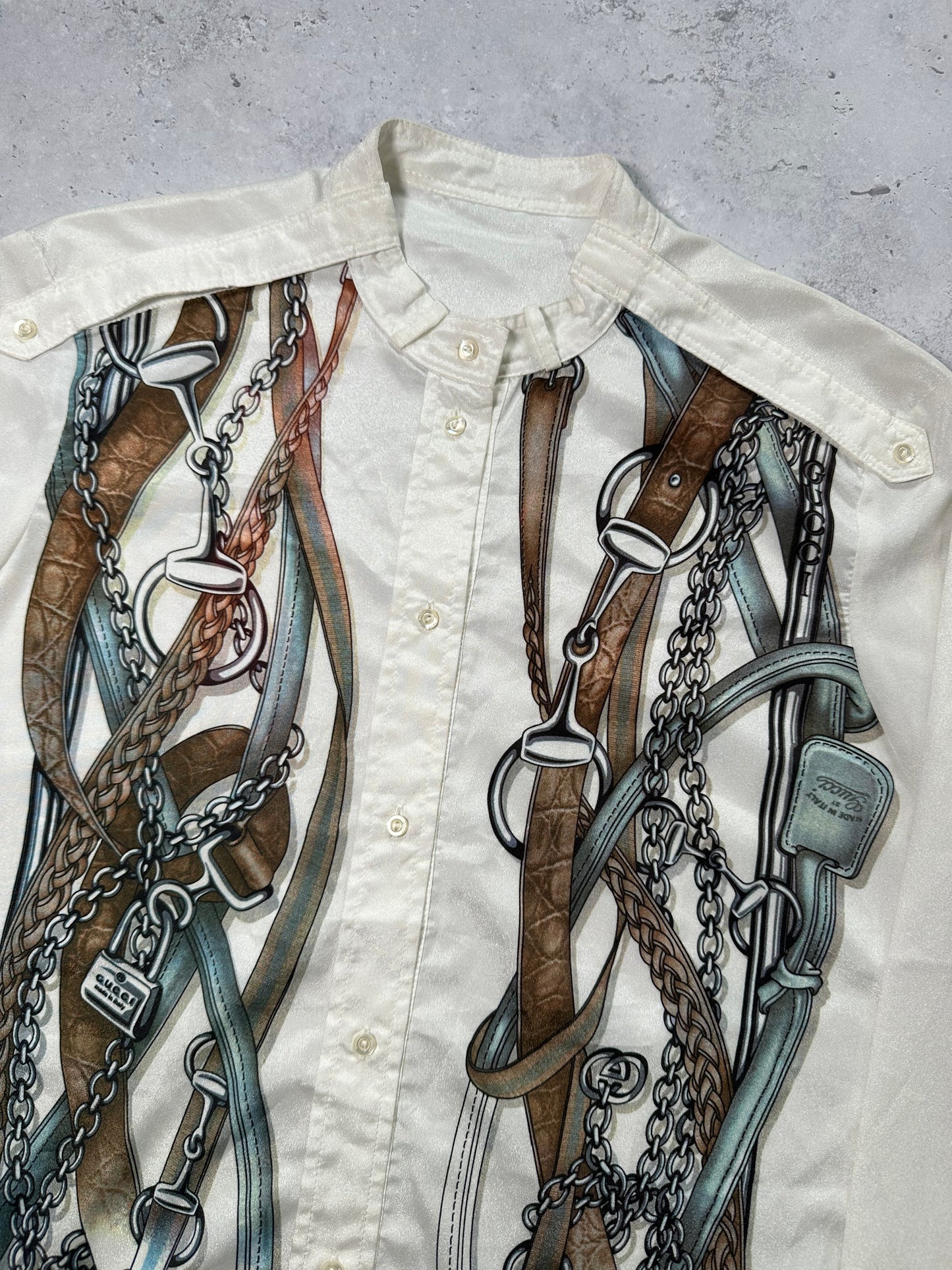 Gucci 2010 Horsebit Silk Longsleeve Shirt