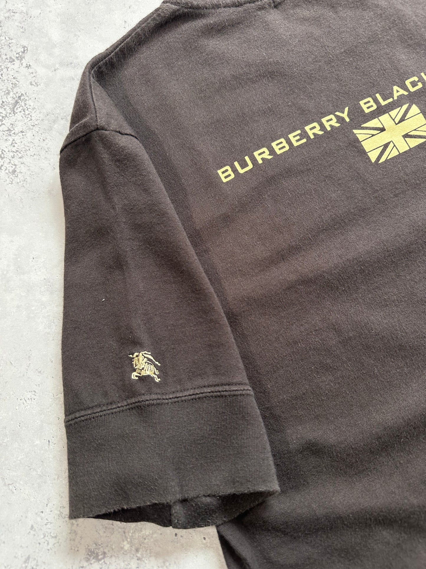 Burberry Black Label 2008 Union Jack Spell Out Tshirt (S)