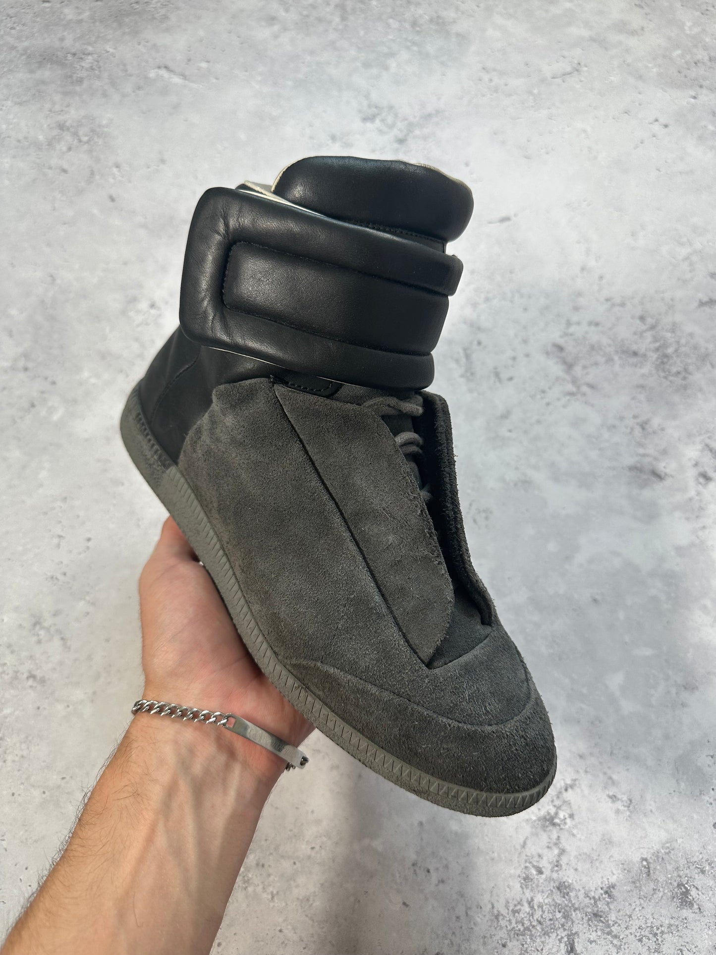 Maison Margiela 2016 Future High Suede and Leather Split Sneakers (EU 39 / UK 6 / US 7)