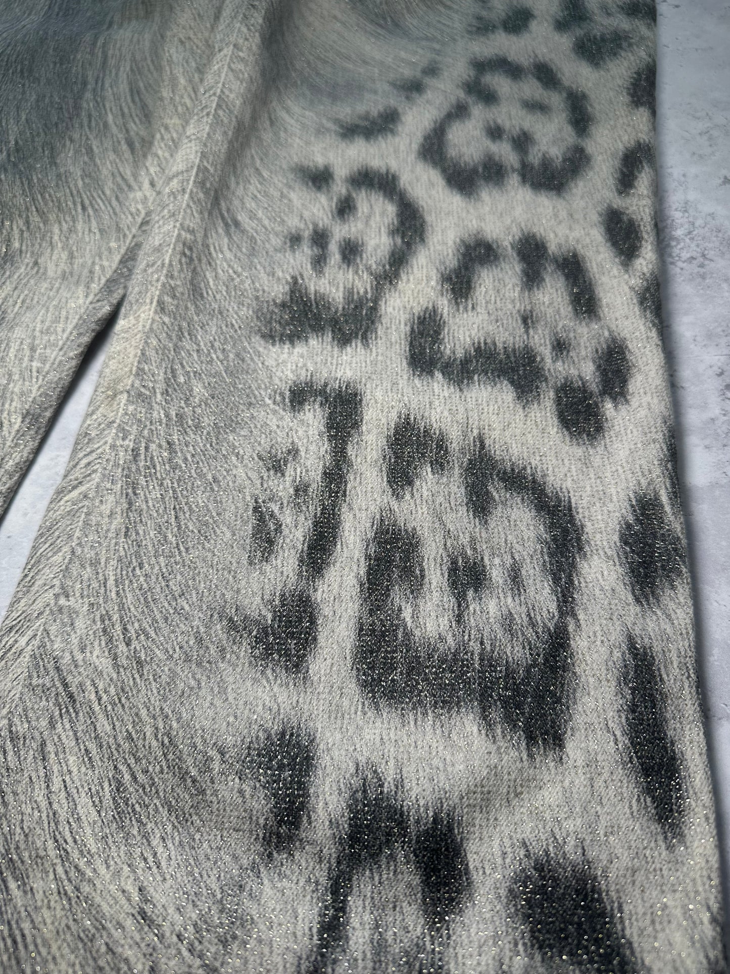 Roberto Cavalli FW2002 Leopard Print Fur Effect Trousers