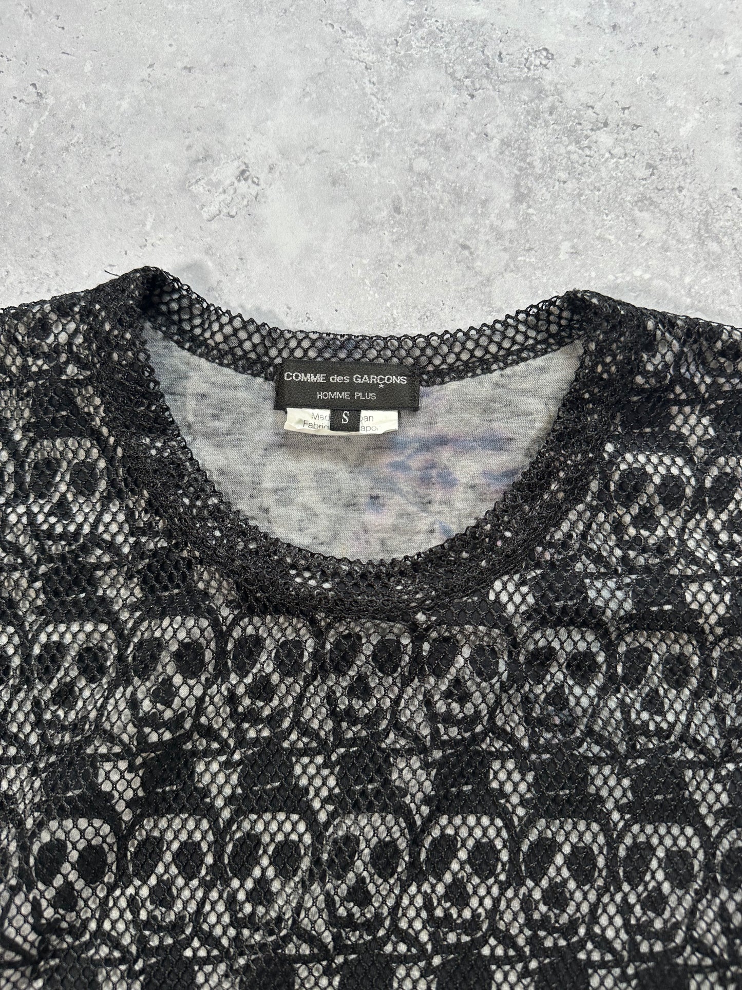 Comme des Garçons Homme Plus AD2010 Mesh Skull Tshirt (S)