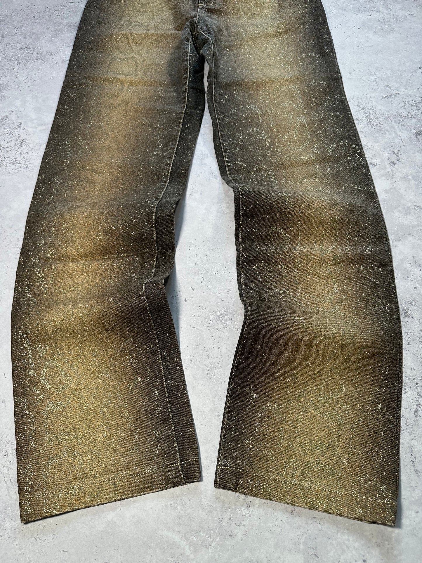 Roberto Cavalli AW1999 Gradient Metallic Python Effect Pants (W28 L30)