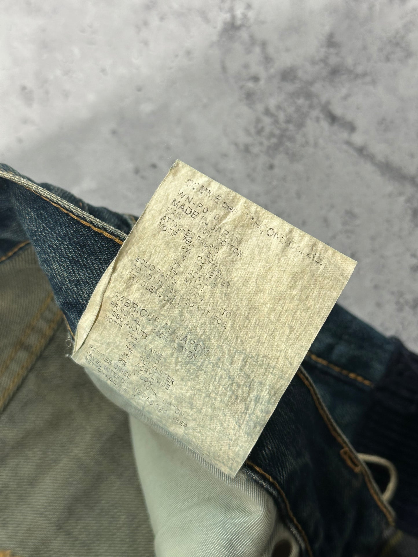 Junya Watanabe MAN Comme des Garçons AD2014 Patchwork Recontructed Denim Jeans (W32)