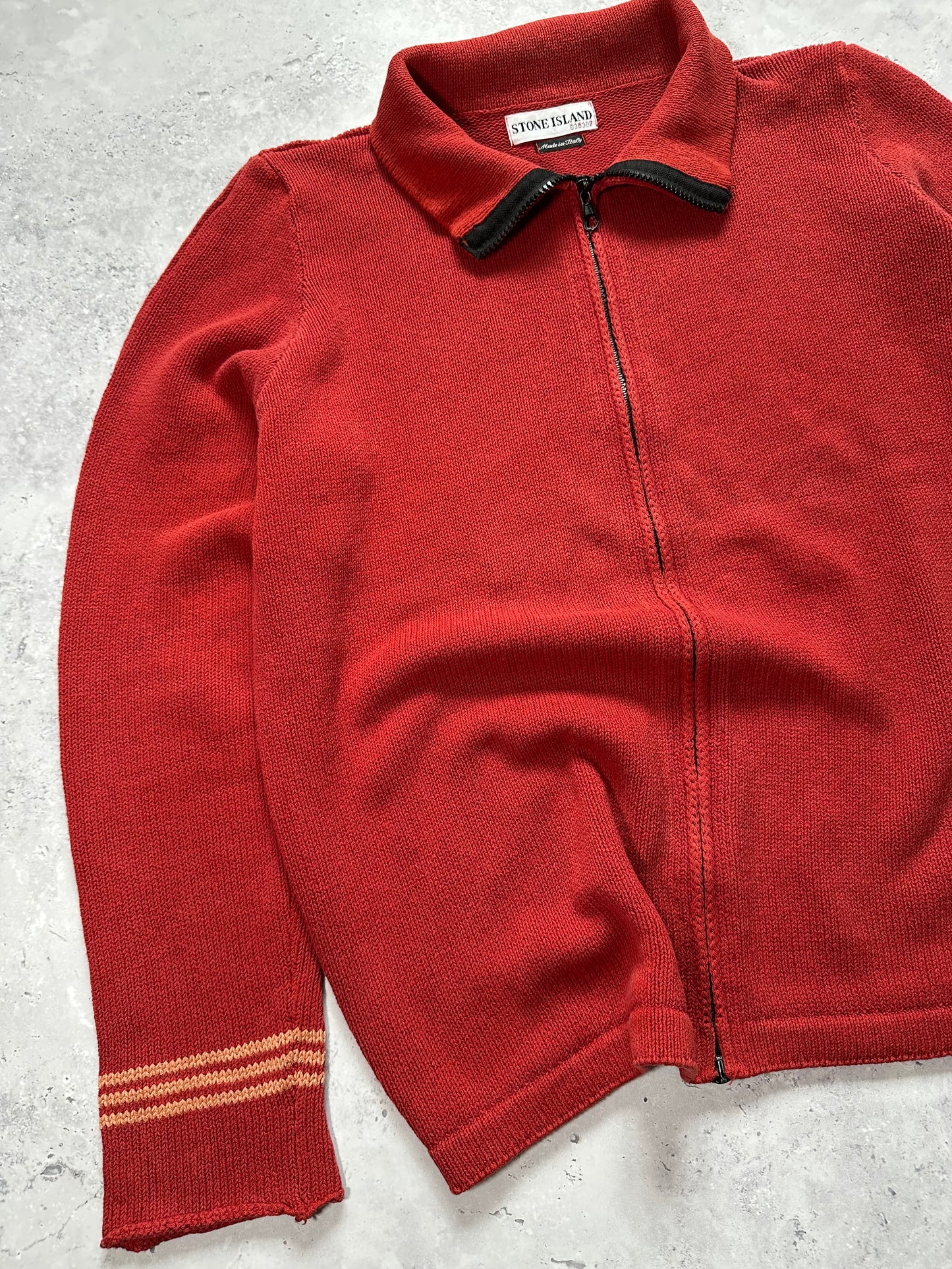 Stone Island SS2003 Full Zip Cotton Jumper (M)