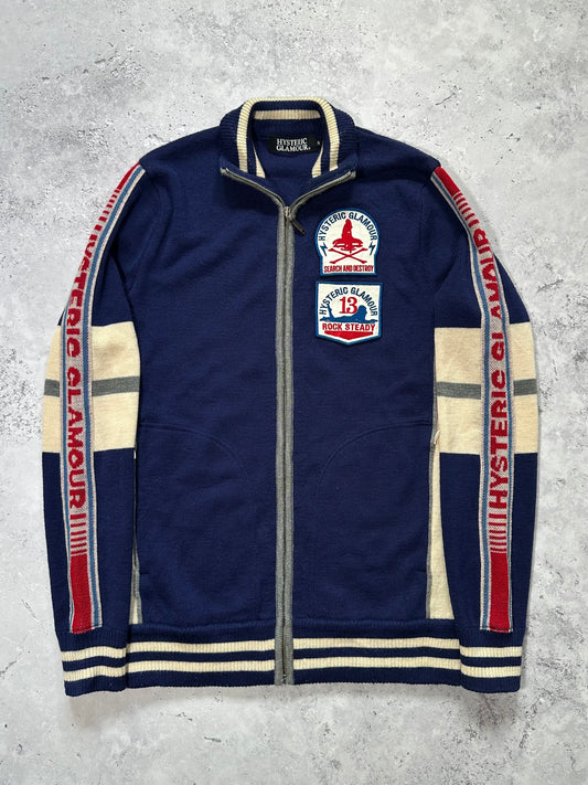 Hysteric Glamour 2003 Rock Steady Search & Destroy Knit Zip Track Jacket