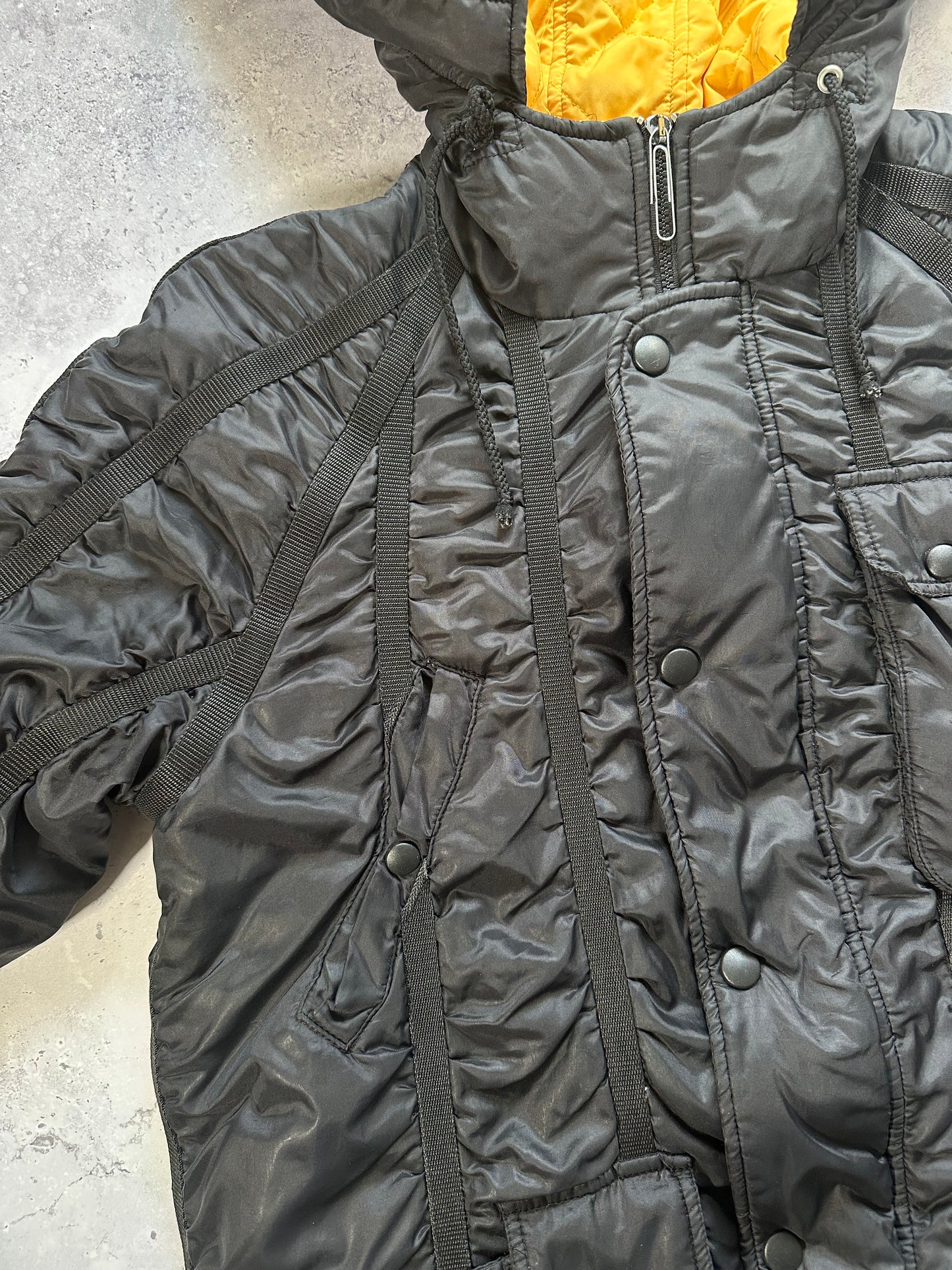 Dolce & Gabbana 2003 Bondage Cargo Black Hooded Jacket (M/L)