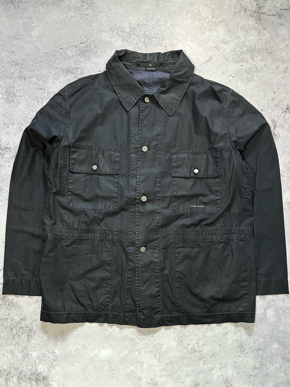 Stone Island SS2001 Waxed Cotton Chore Jacket by Paul Harvey (XL-XXL)