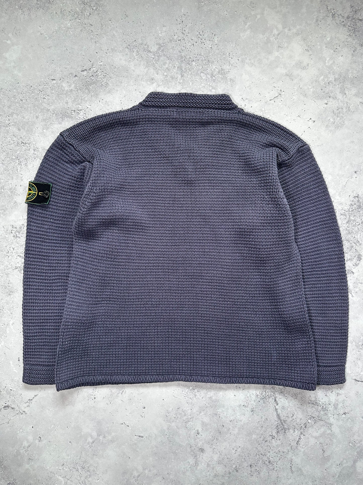 Stone Island 1999 Silk Jumper w/ Green Edge Badge