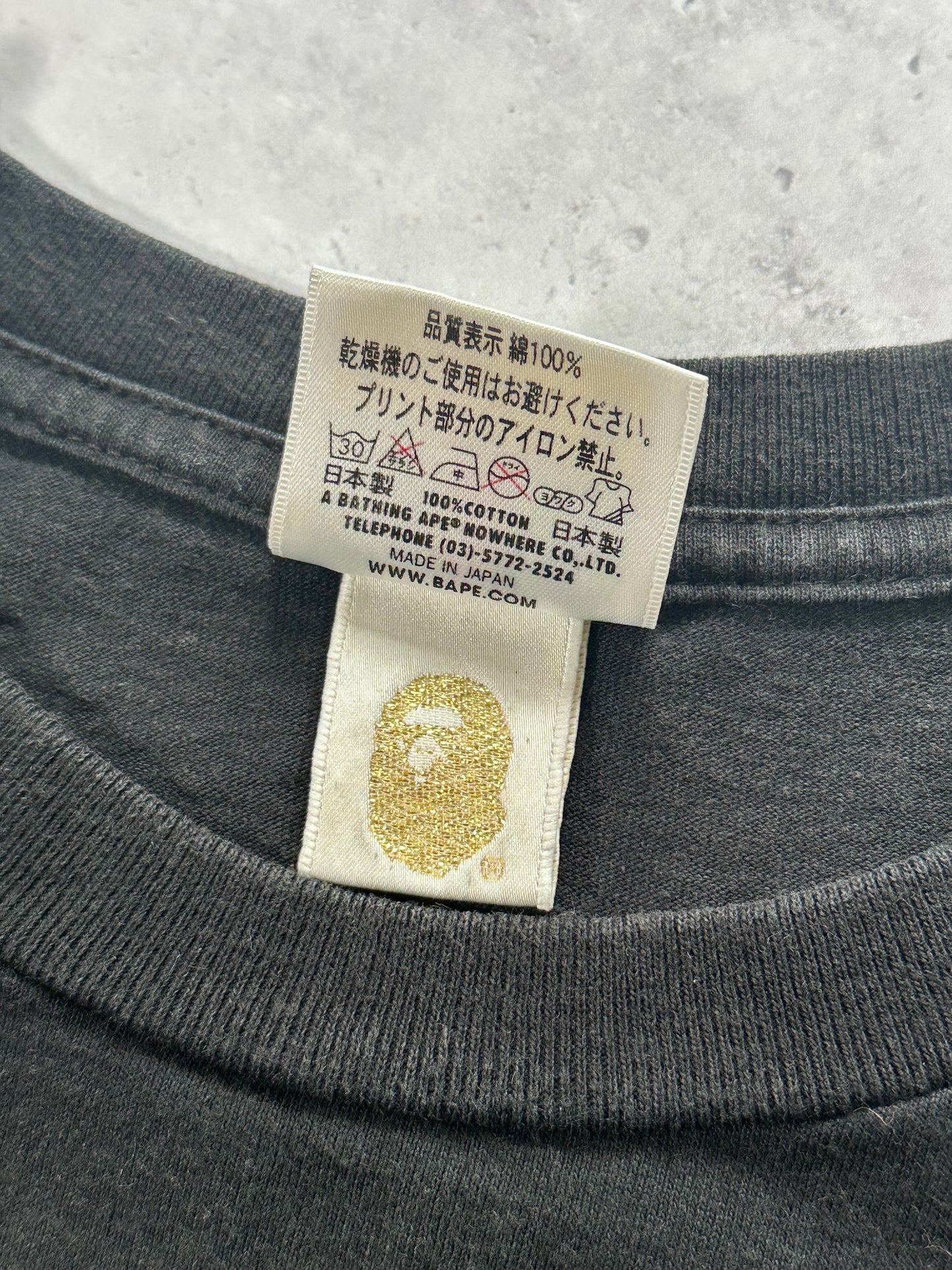 A Bathing Ape Bape Golden City Spellout Logo T-Shirt (M)