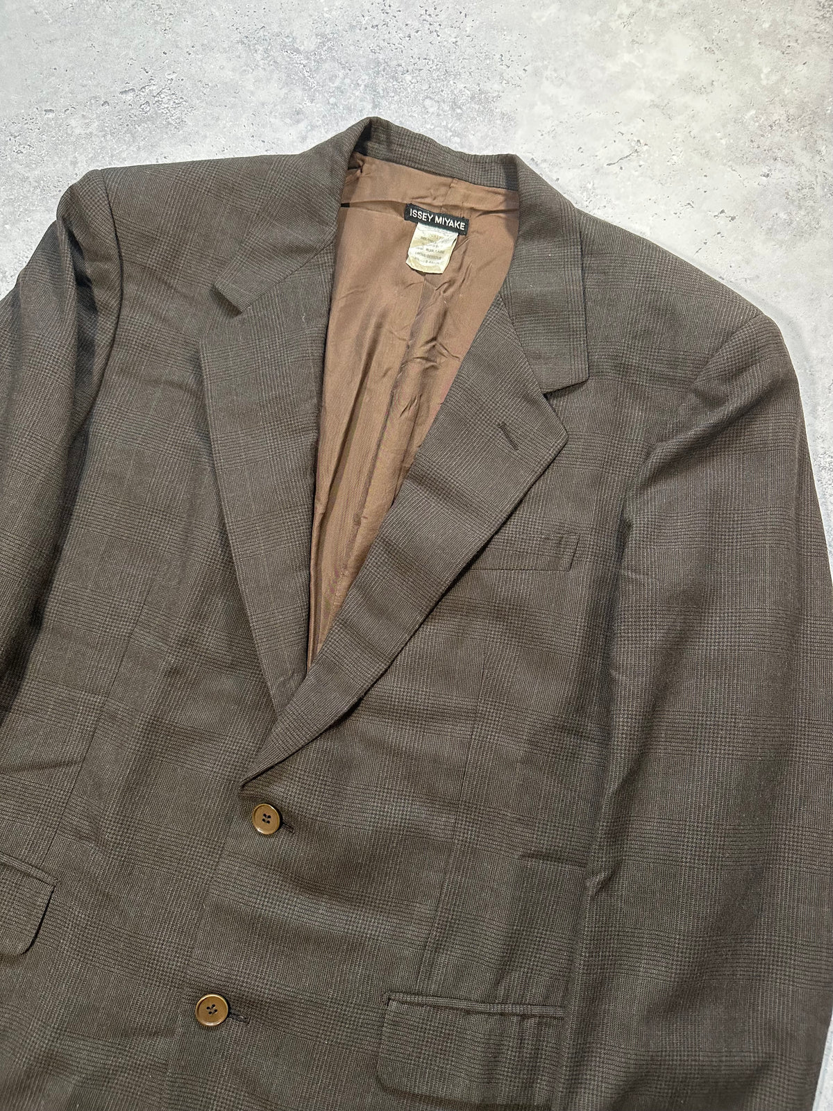 Issey Miyake 1980’s Plaid Gingham Blazer Jacket (50)