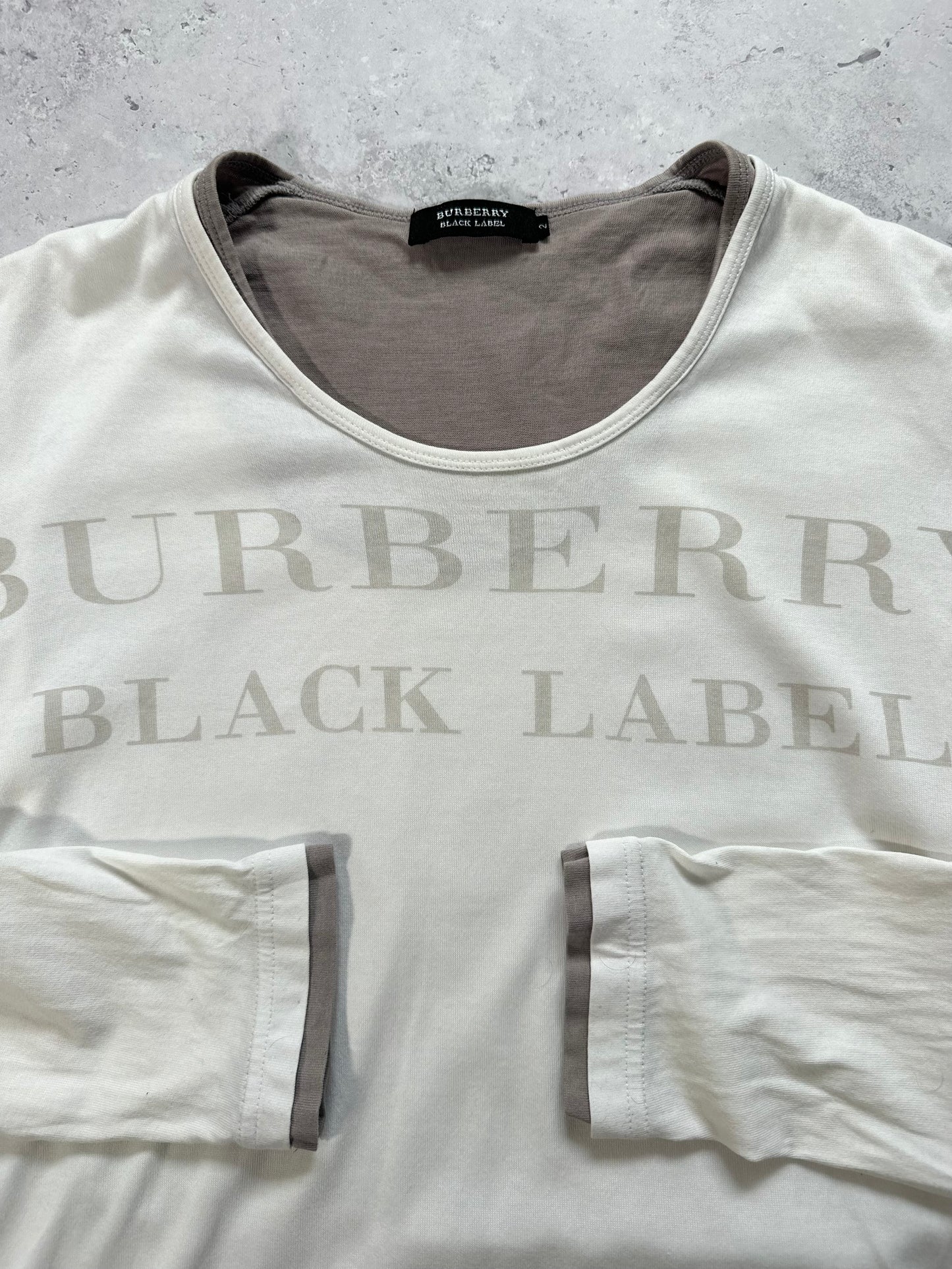 Burberry Black Label 2008 Big Spellout Longsleeve T-shirt (S)