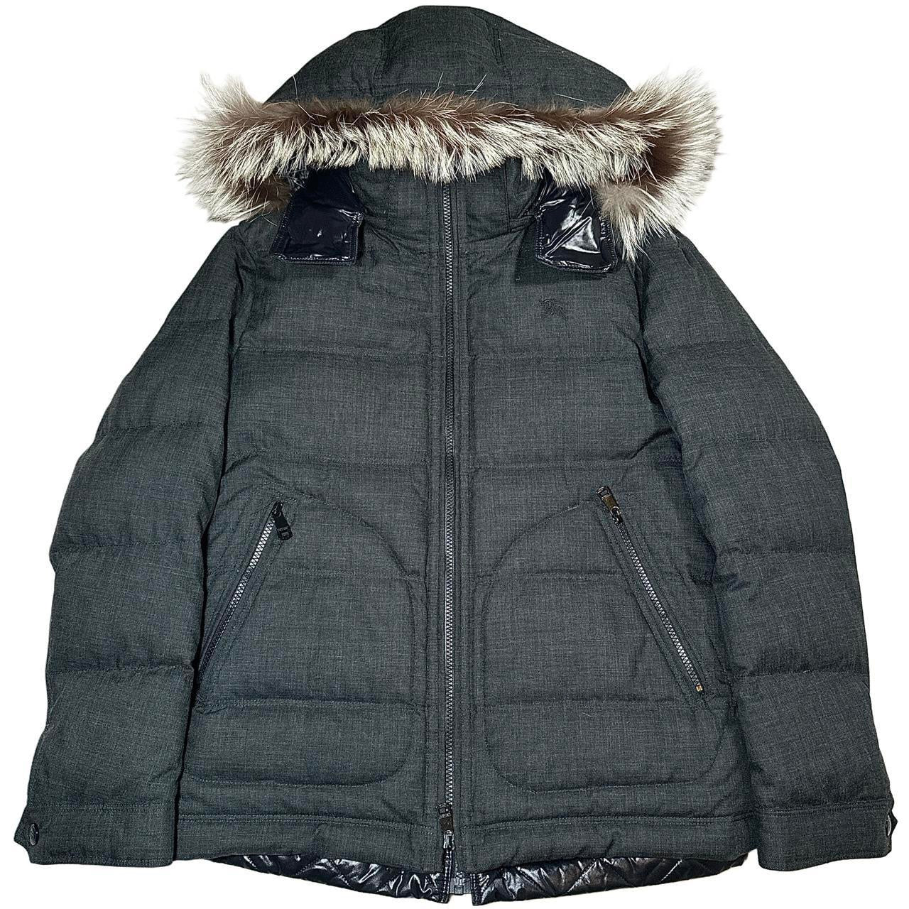00’s Burberry Black Label Fur Hood Down Puffer Jacket (L fits M)