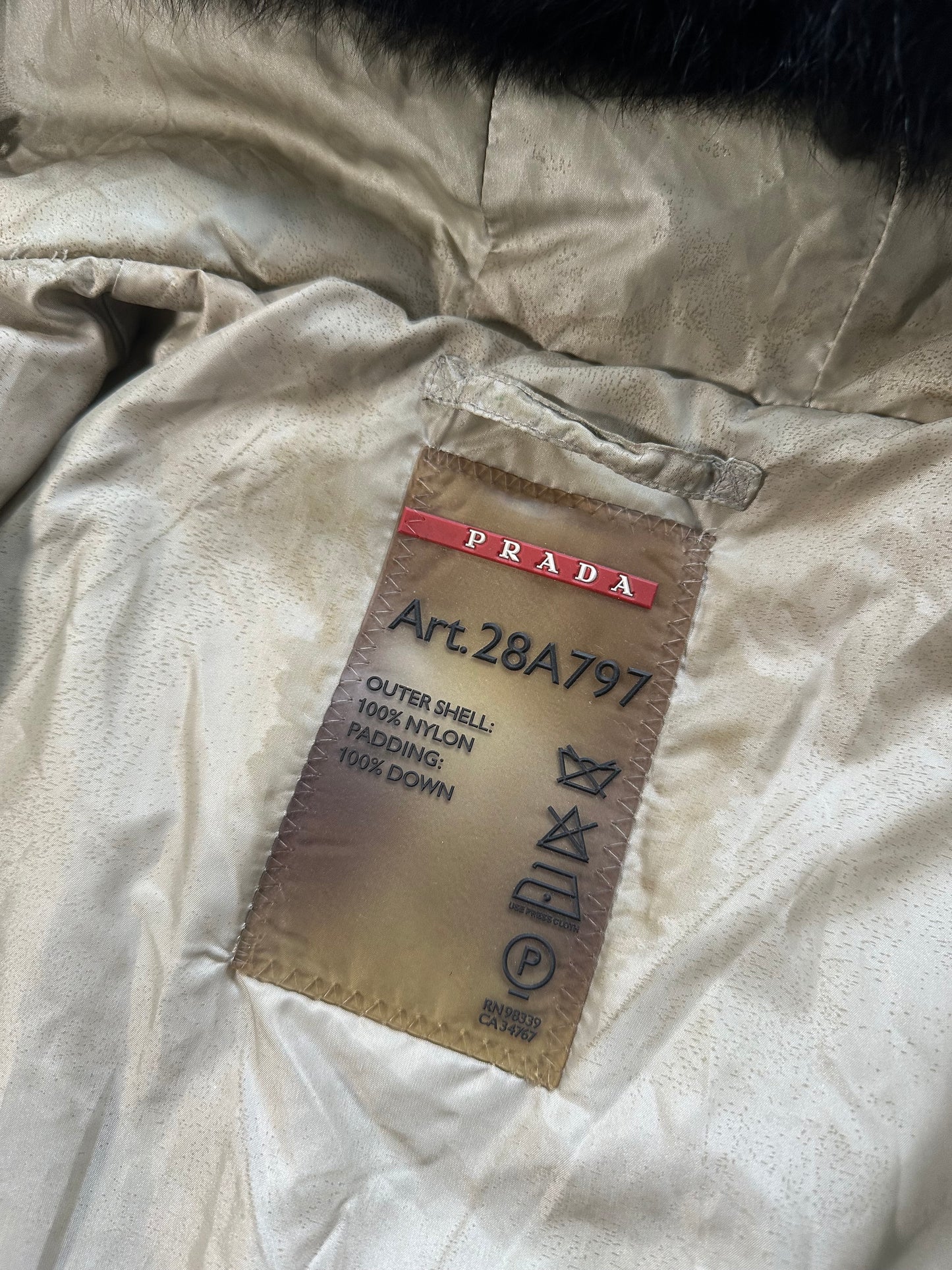Prada Sport 2006 Luna Rossa Fur Hood Ski Puffer Jacket