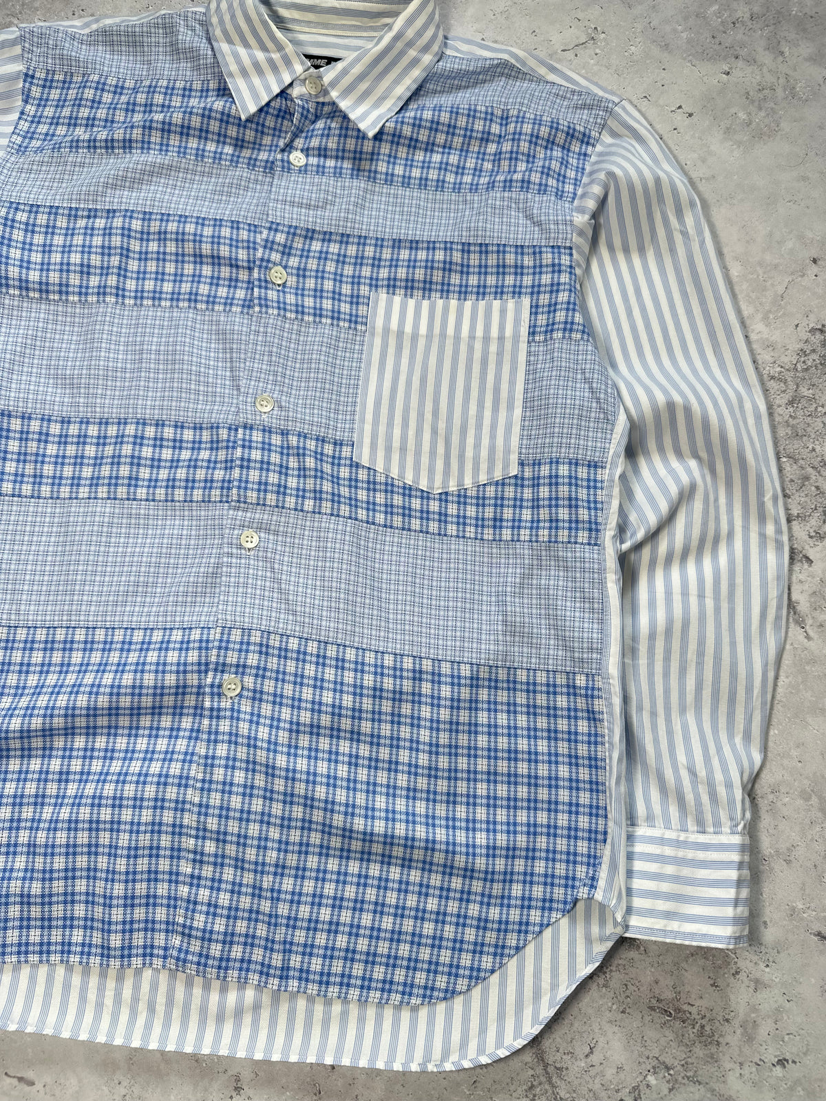 Comme des Garçons Homme Deux AD2017 Patchwork Longsleeve Shirt (S)