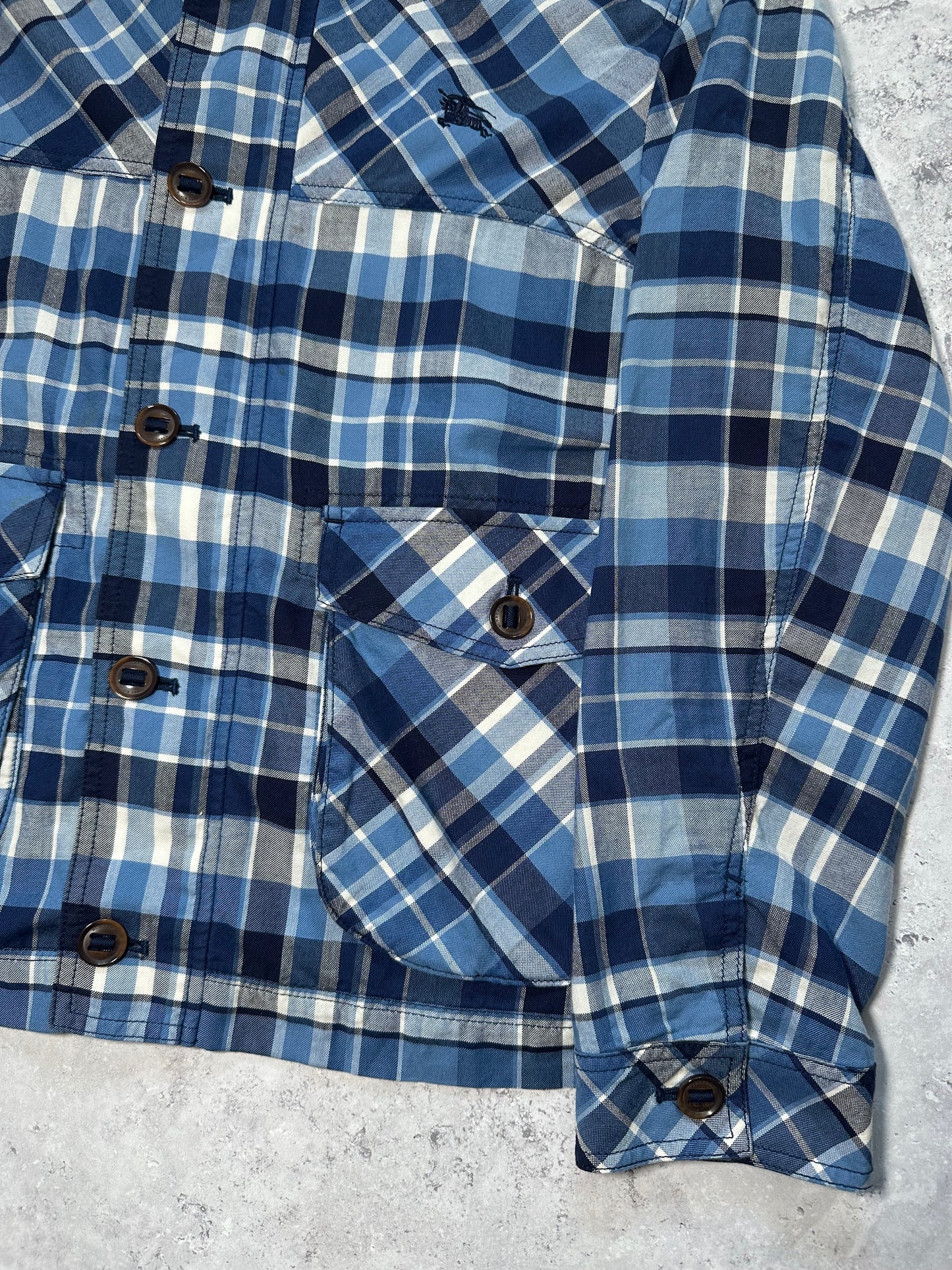 Burberry Black Label 2007 Plaid Hooded Jacket (M)