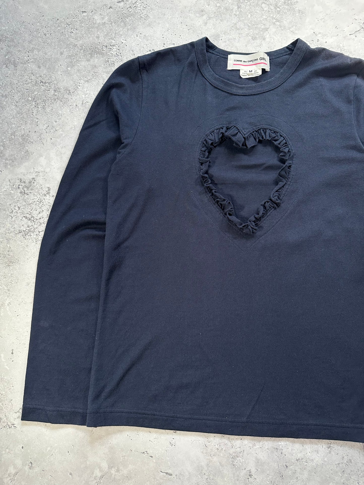 Comme des Garçons Girl Heart Hole Longsleeve Tshirt (M)