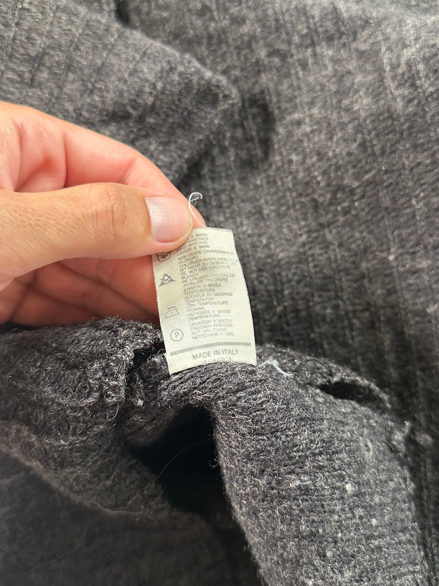 Stone Island AW1986 Embroidered Spellout Wool Jumper (XL)