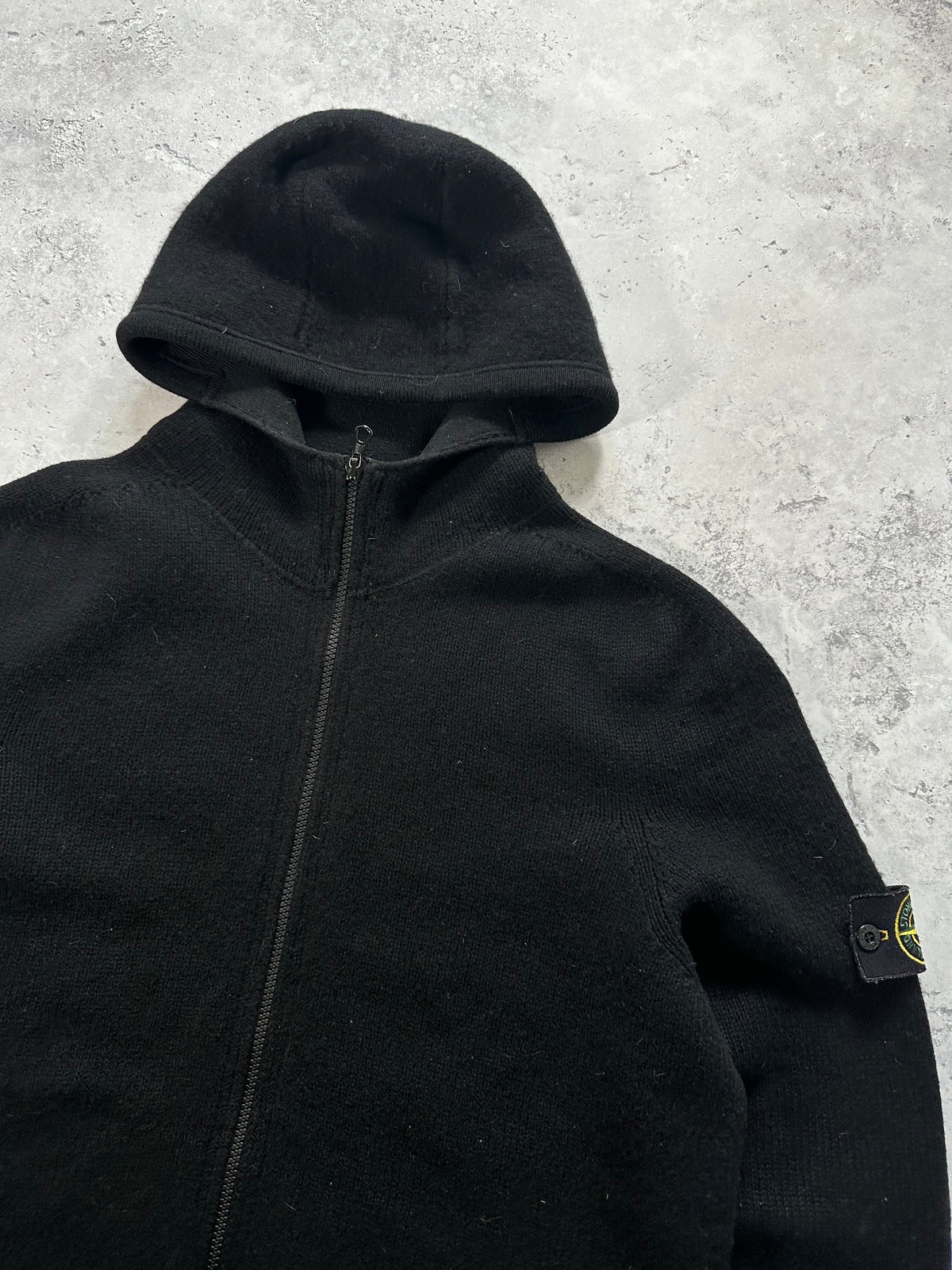 Stone Island AW2006 Hooded Zip Wool Knit by Paul Harvey (L)